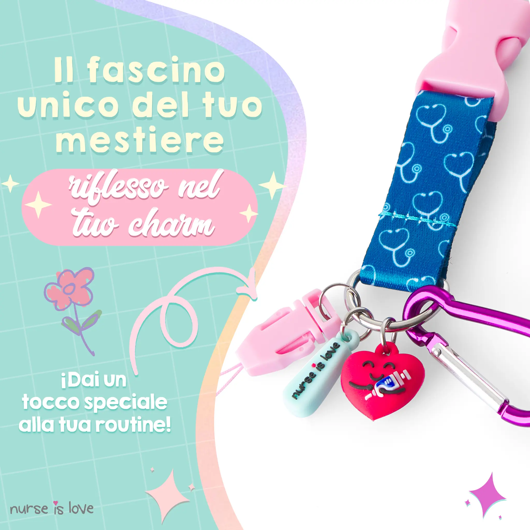 Lanyard Navy Stetoscopio
