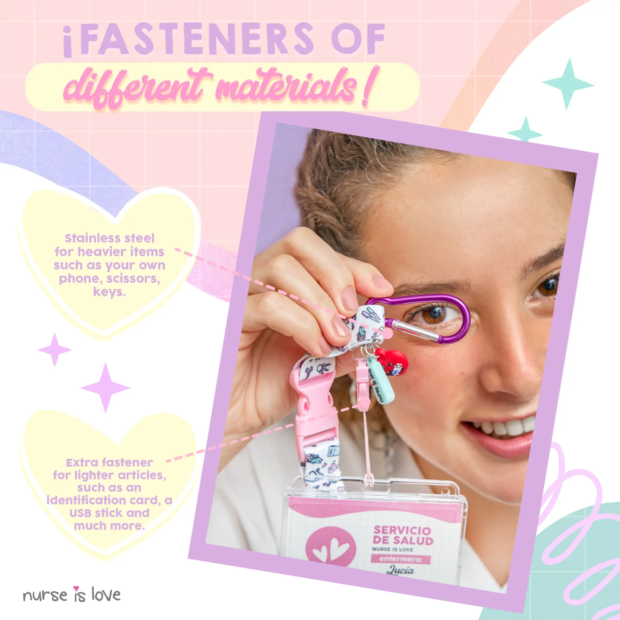 Lanyard Rosa Unicórnio