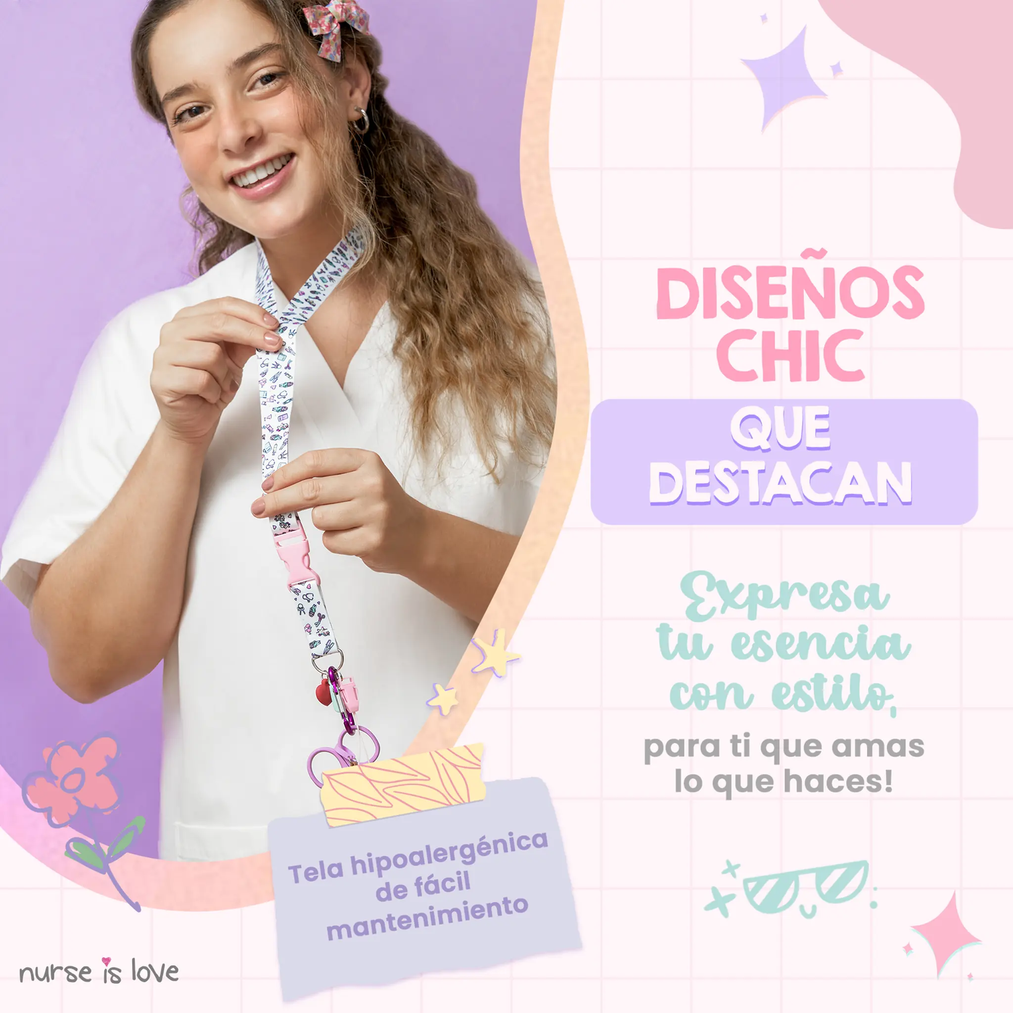 Lanyard Rosa Unicornio