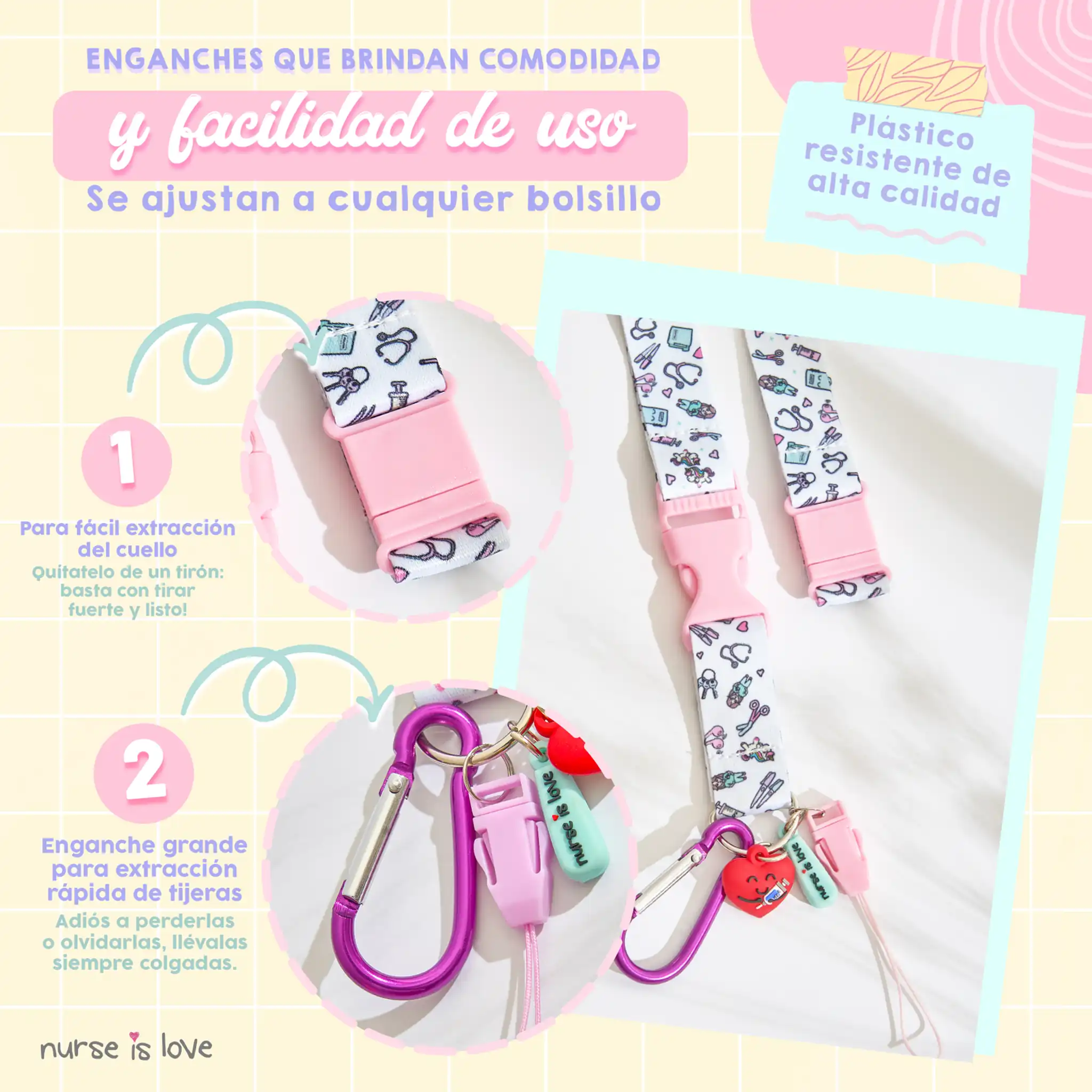 Lanyard Rosa Unicornio