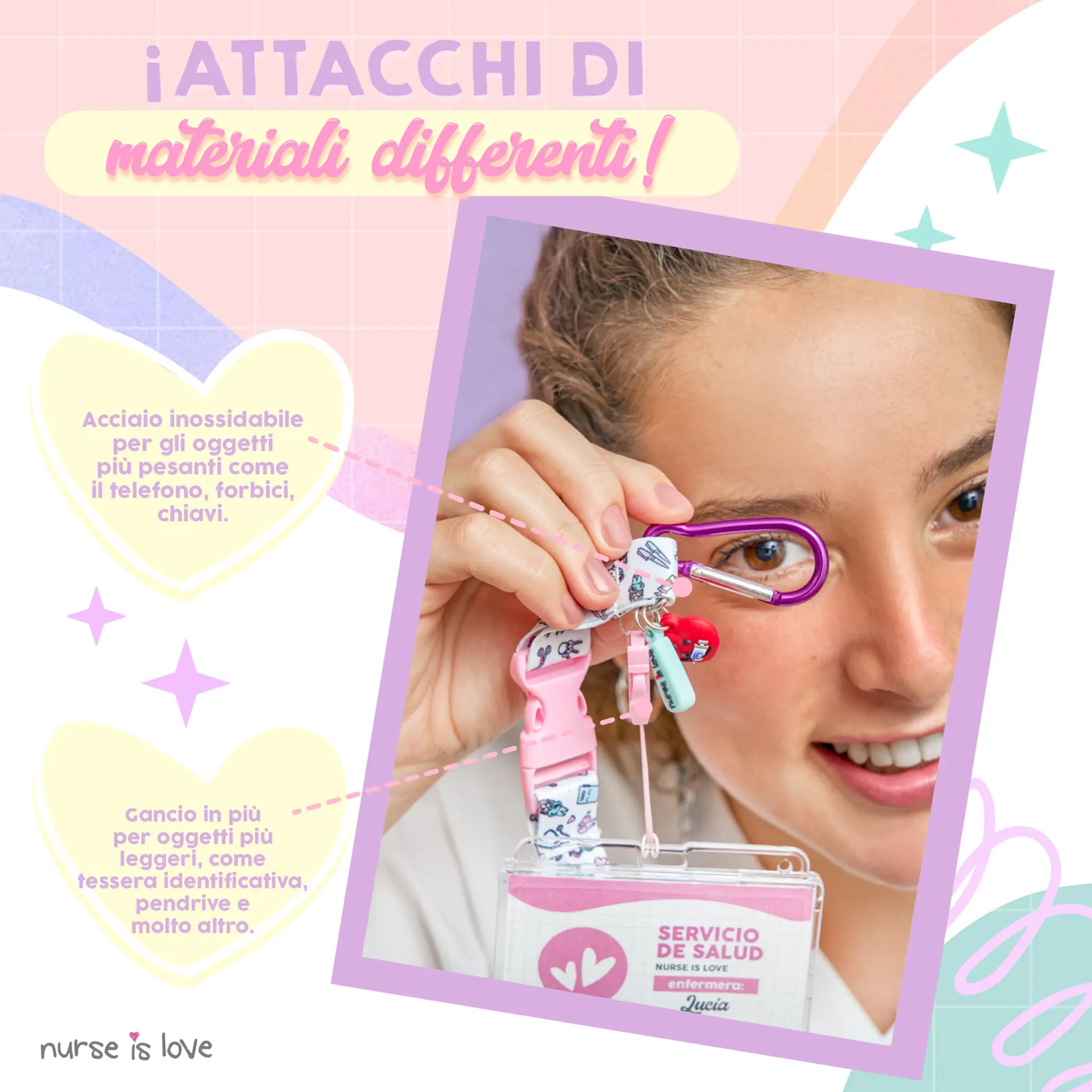 Lanyard Rosa Unicorni
