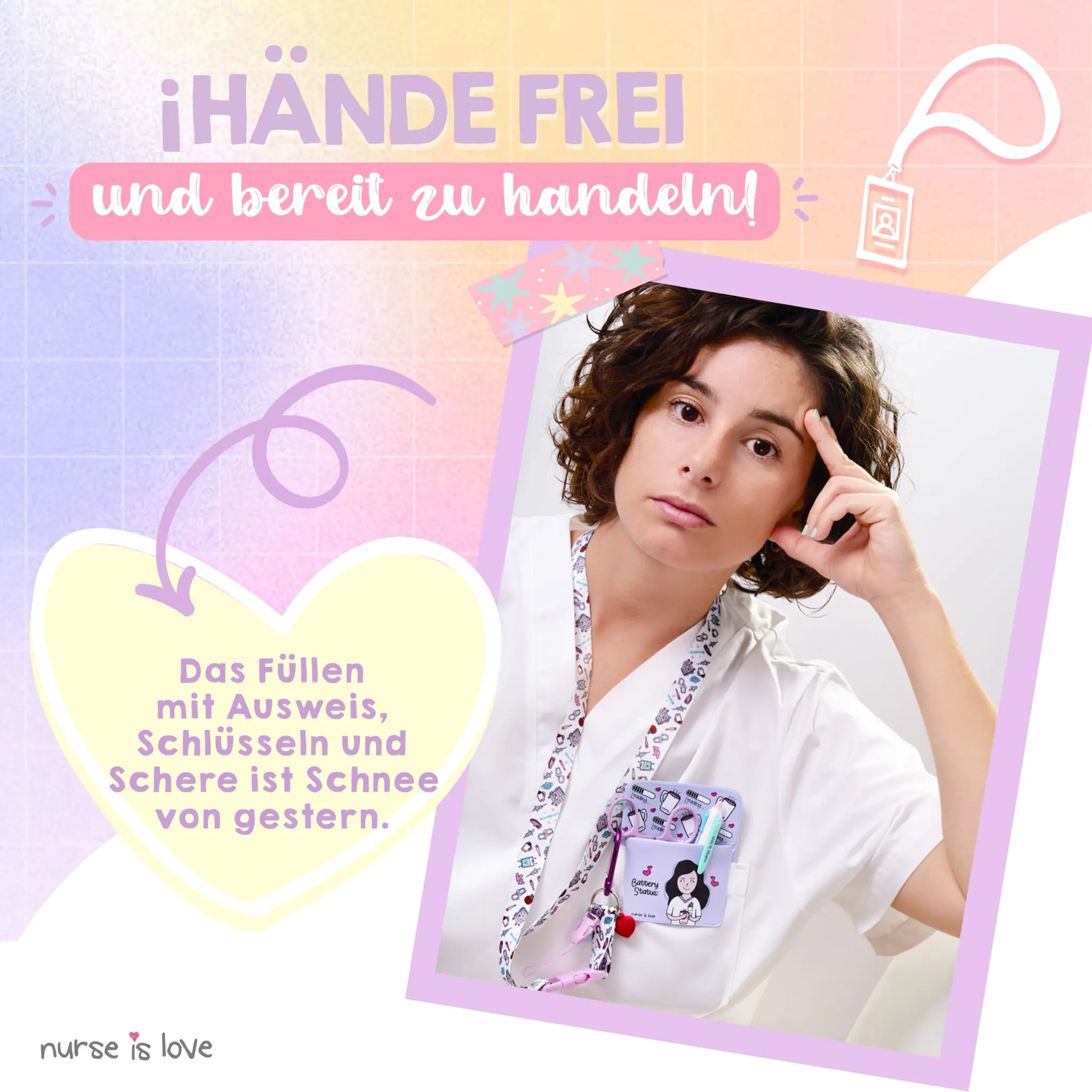 Lila Kaffee Lanyard