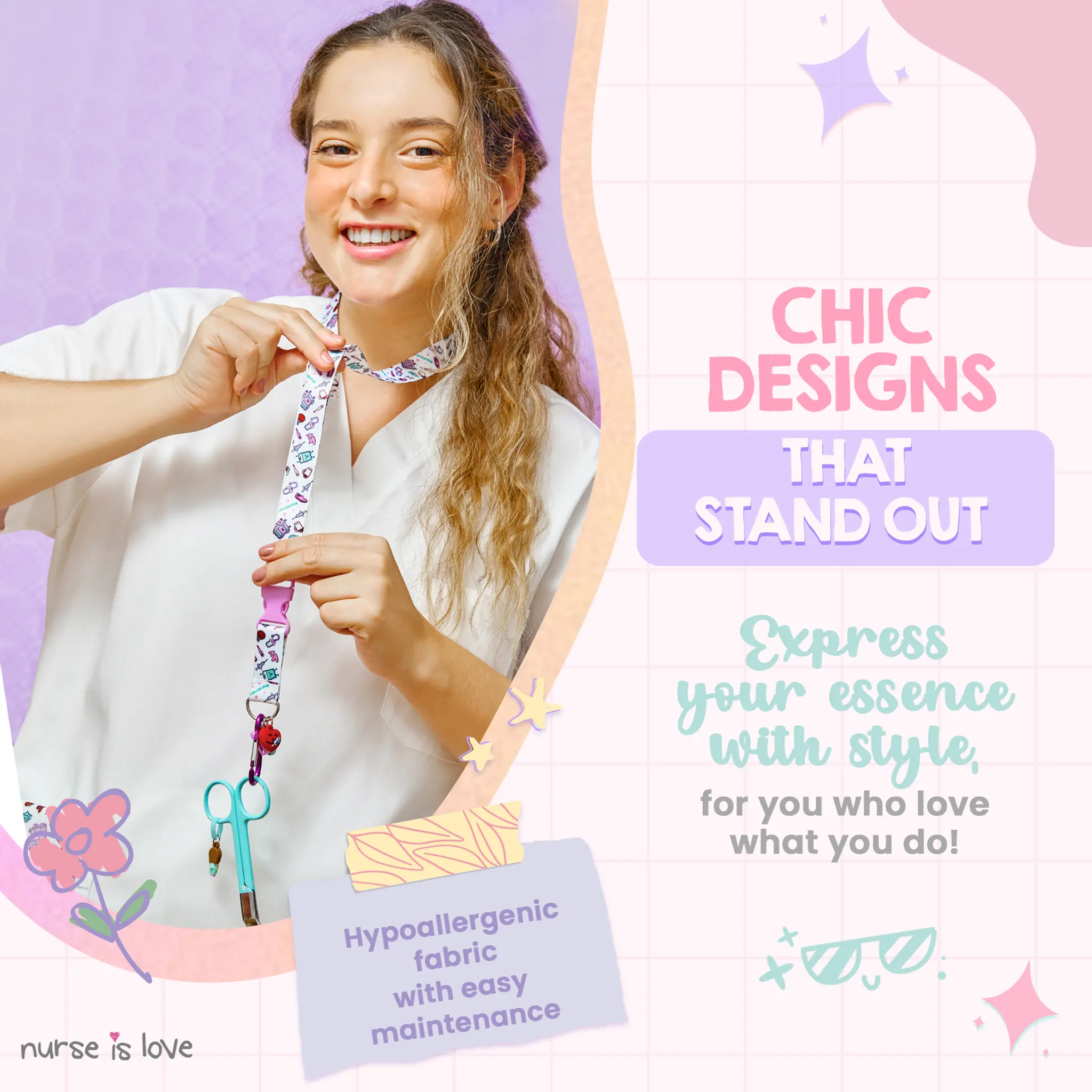 Purple Coffee Lanyard