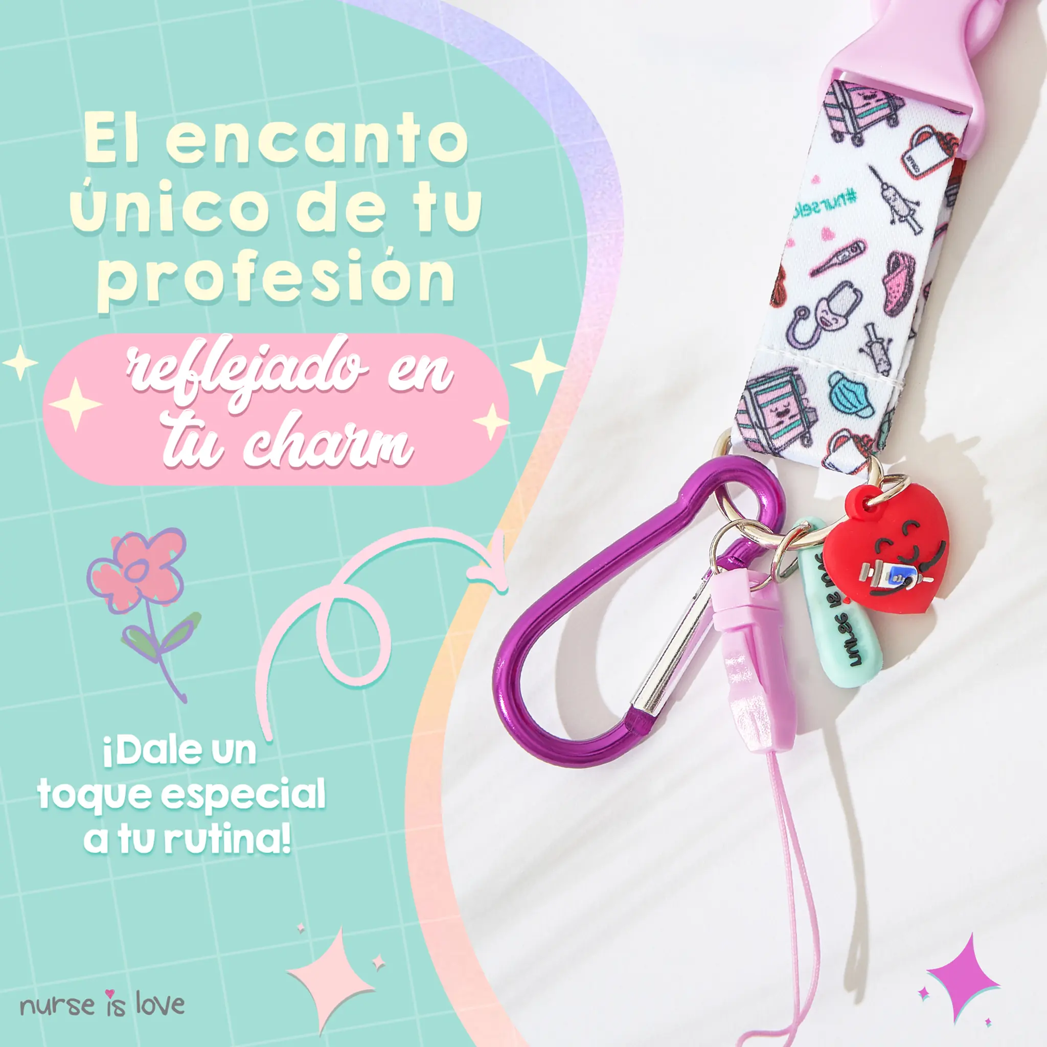 Purple Coffee Lanyard