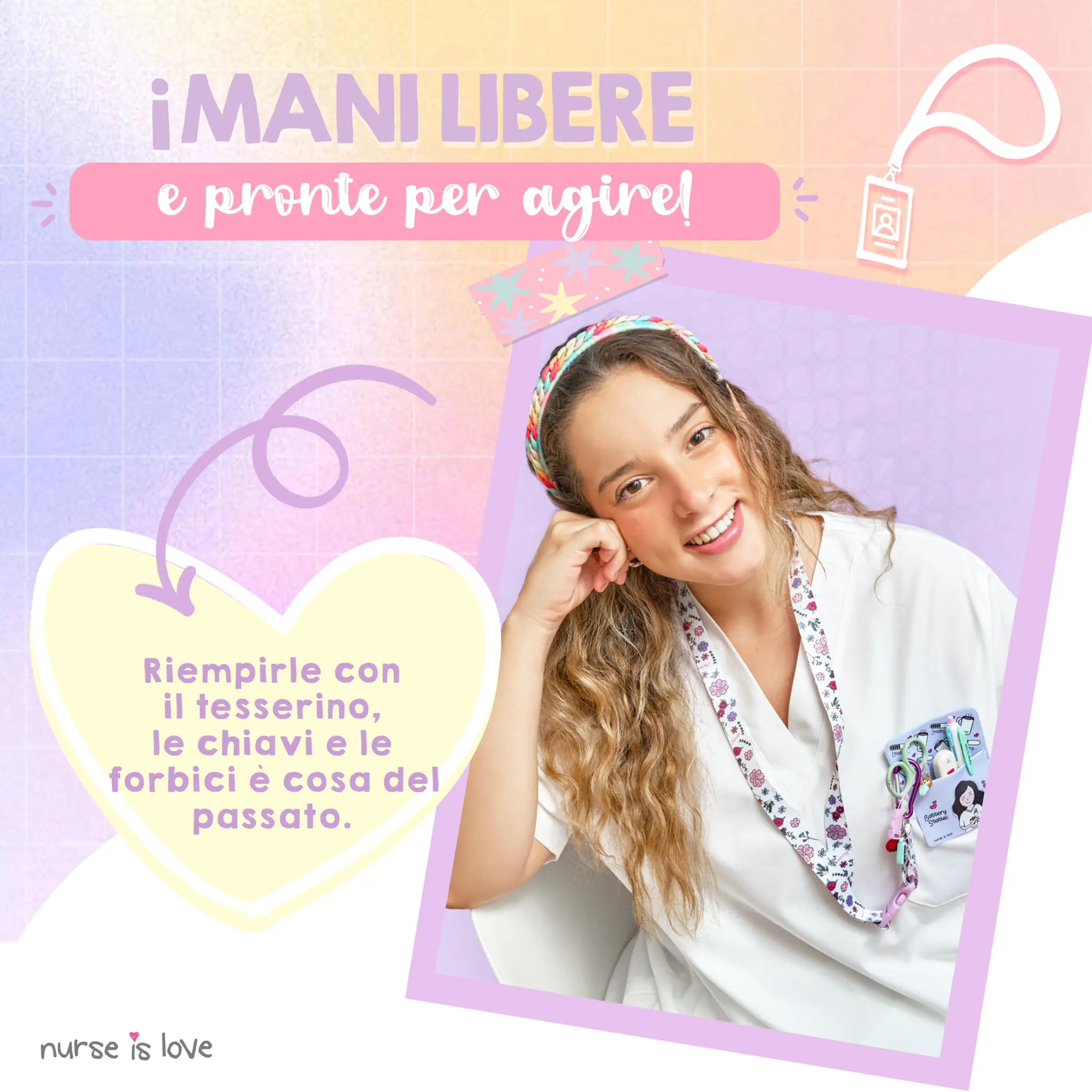 Lanyard Viola Fiori