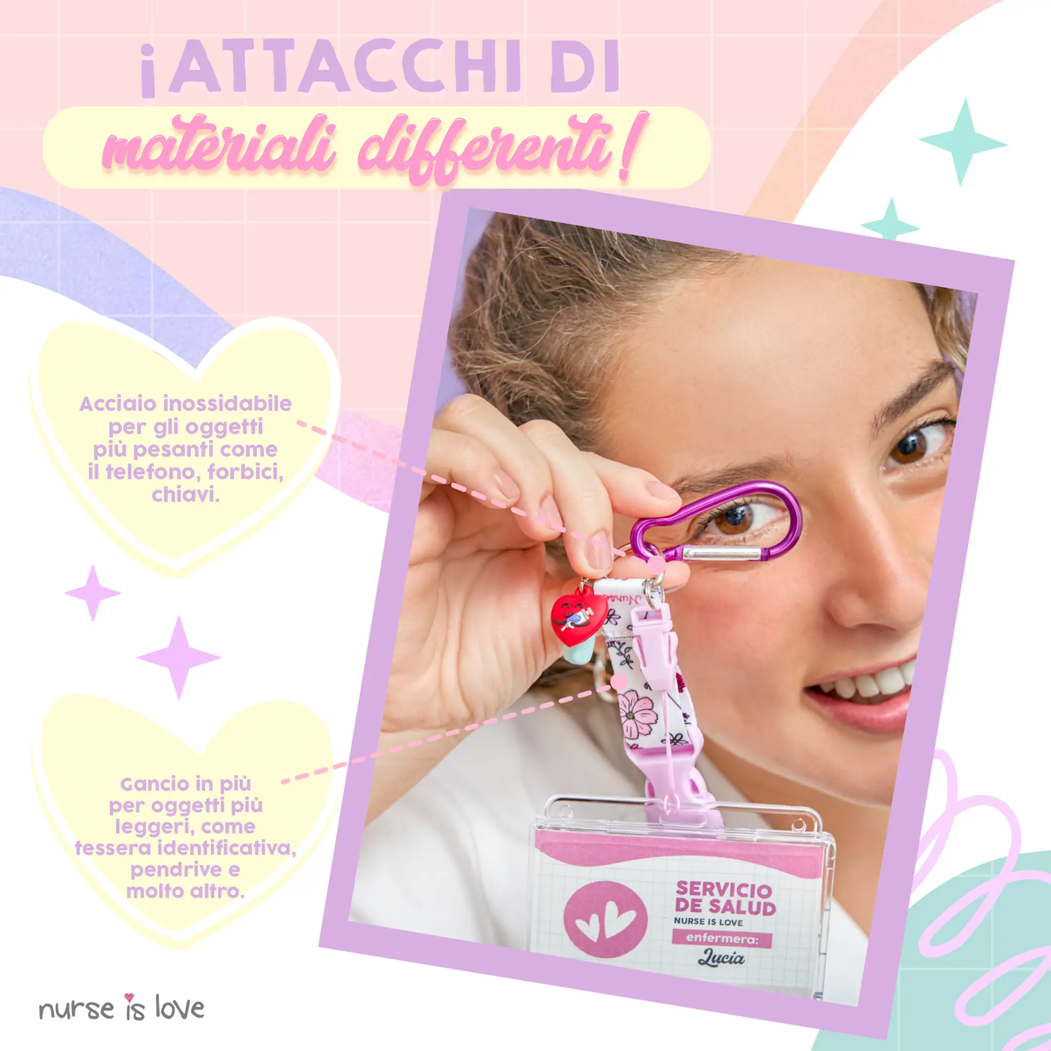 Lanyard Viola Fiori