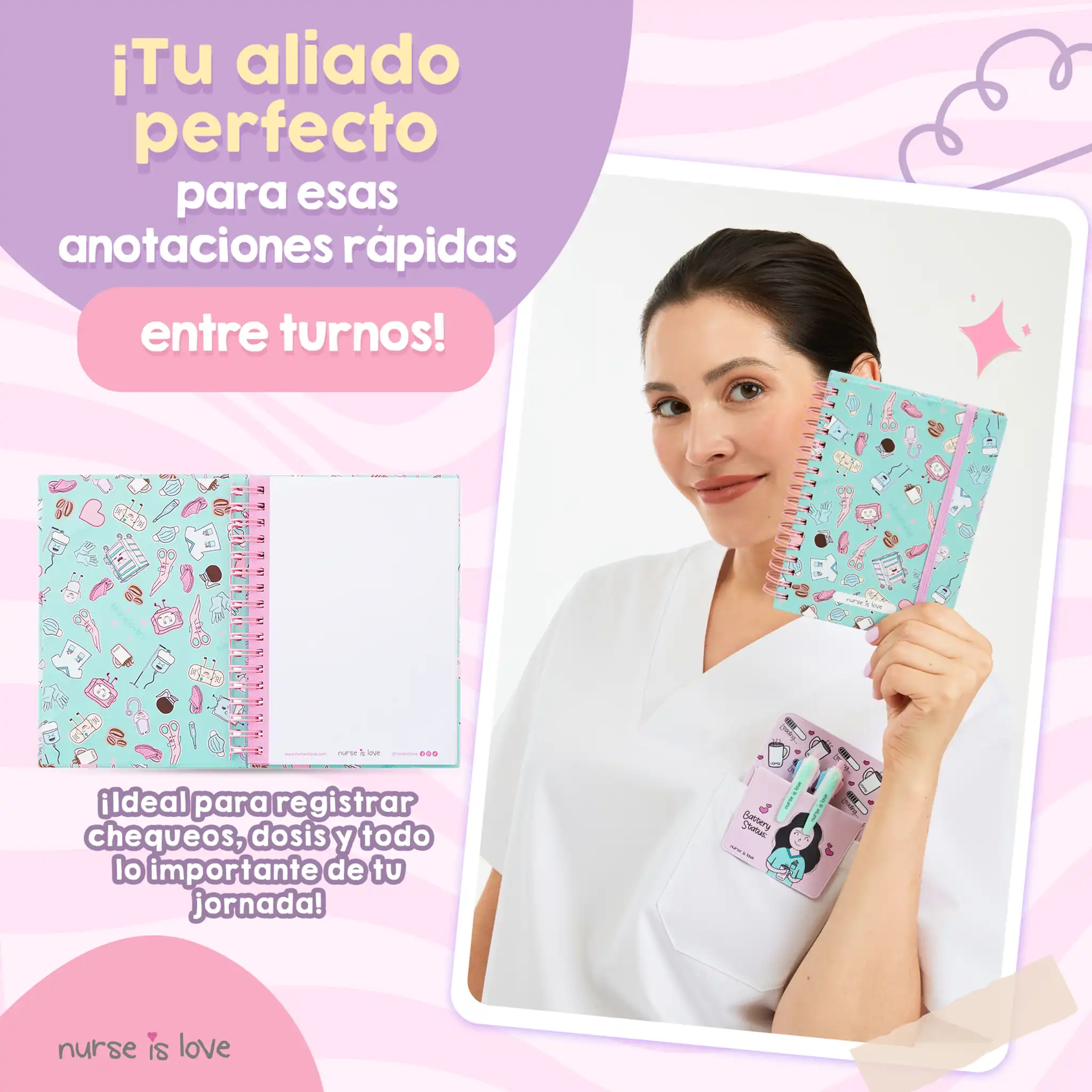Cuaderno para Enfermeras Aqua