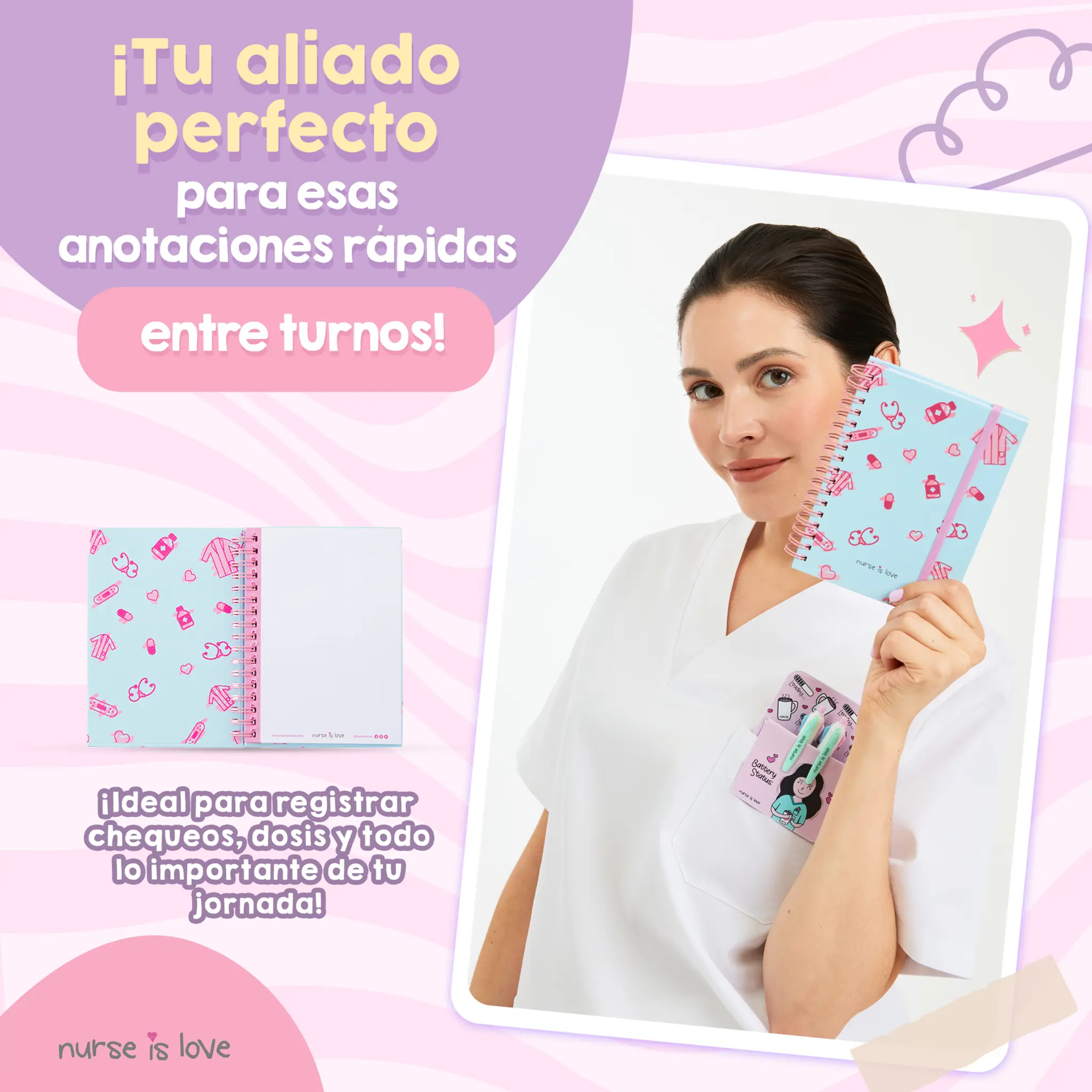 Cuaderno para Enfermeras Azul