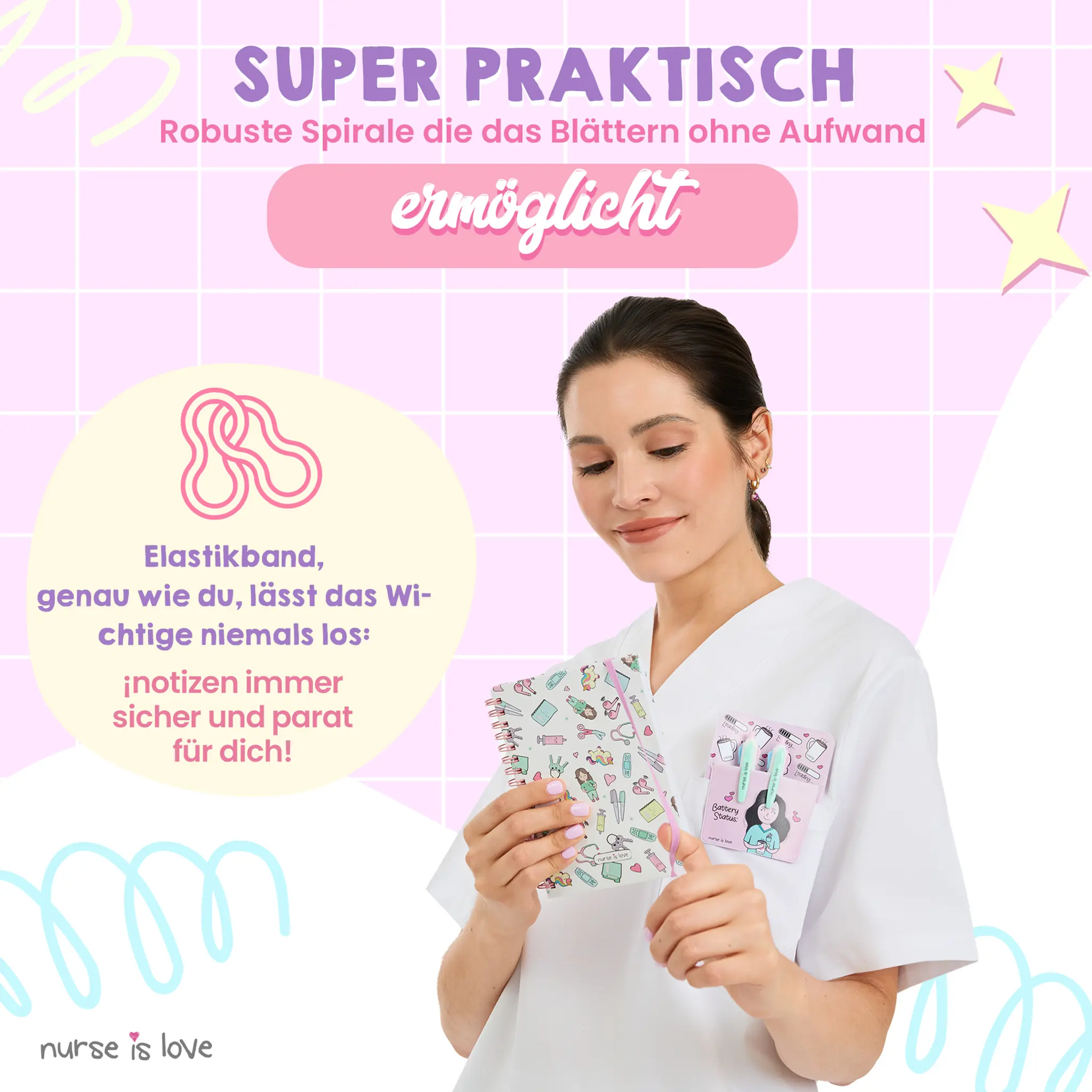 Notizbuch für Krankenschwestern Einhörner