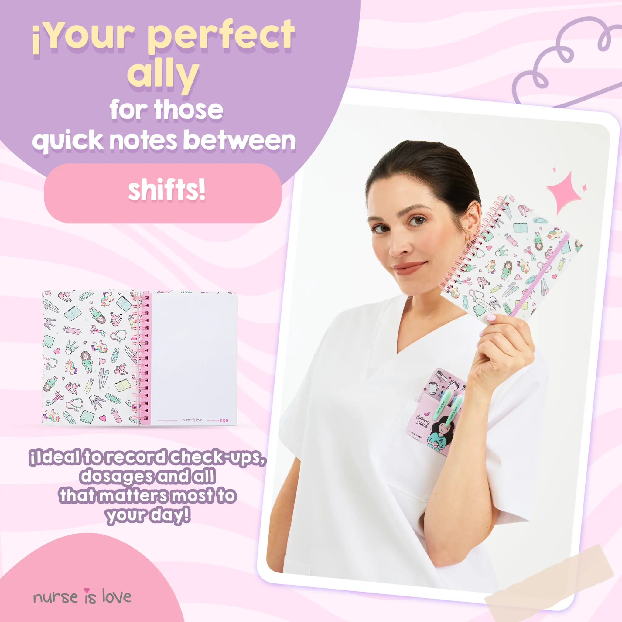 Unicorn Nurse Notebook