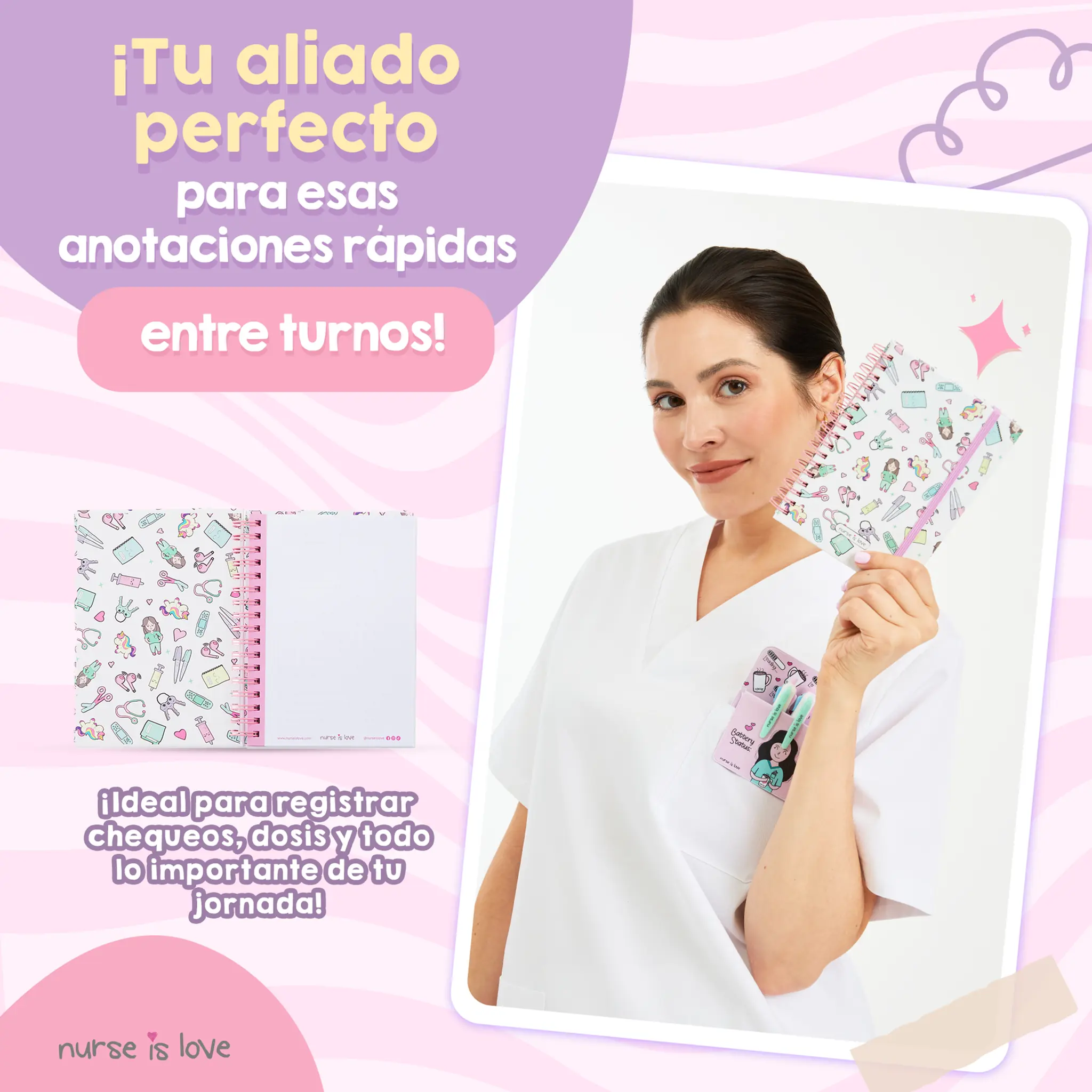 Cuaderno para Enfermeras Unicornios