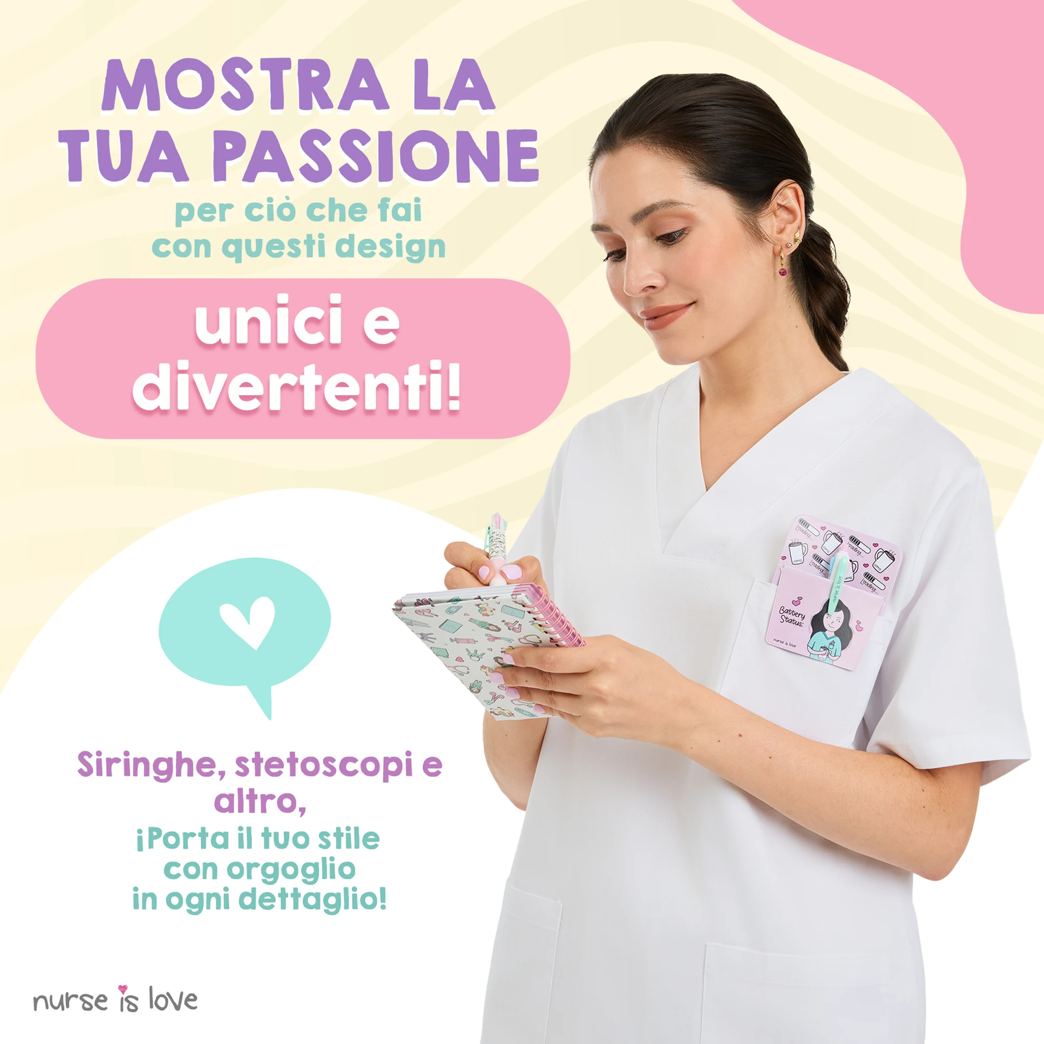 Quaderno per Infermiere Unicorni