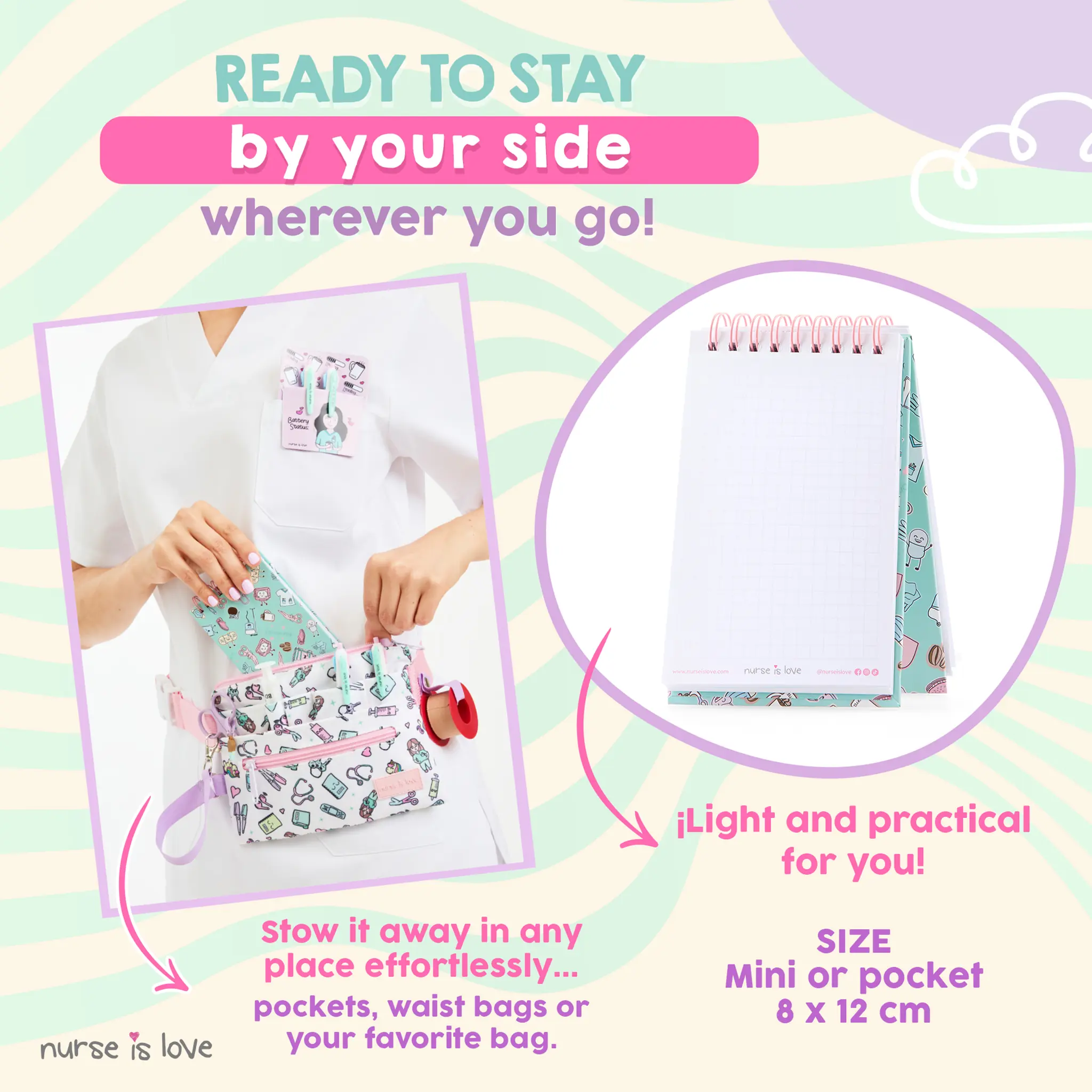 Mini Aqua Nurse Notebook