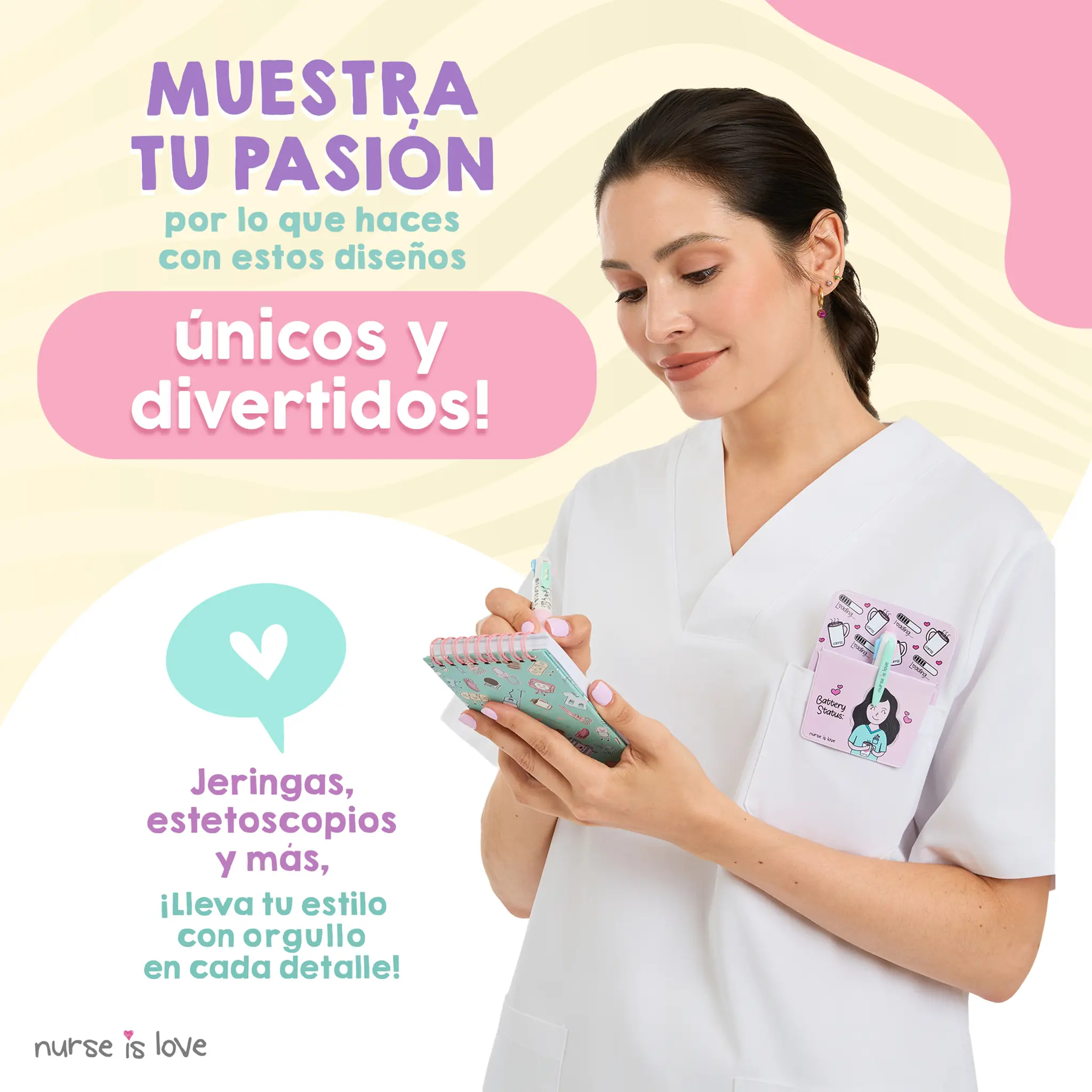 Cuaderno para Enfermeras Aqua Mini