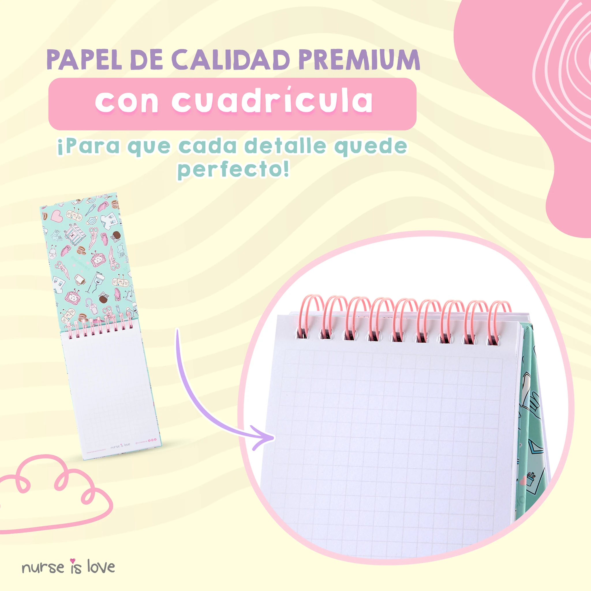 Cuaderno para Enfermeras Aqua Mini