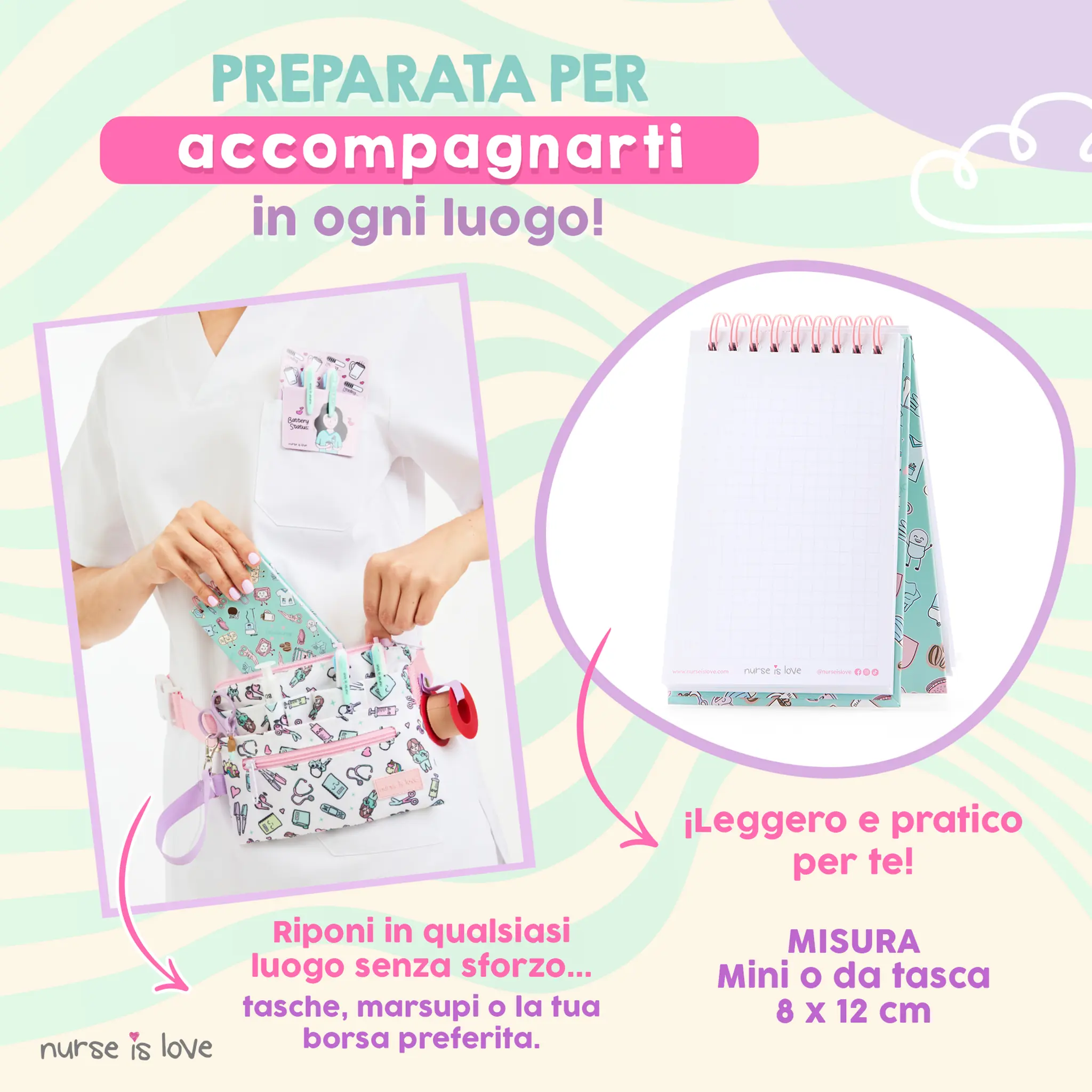 Quaderno per infermiere aqua mini