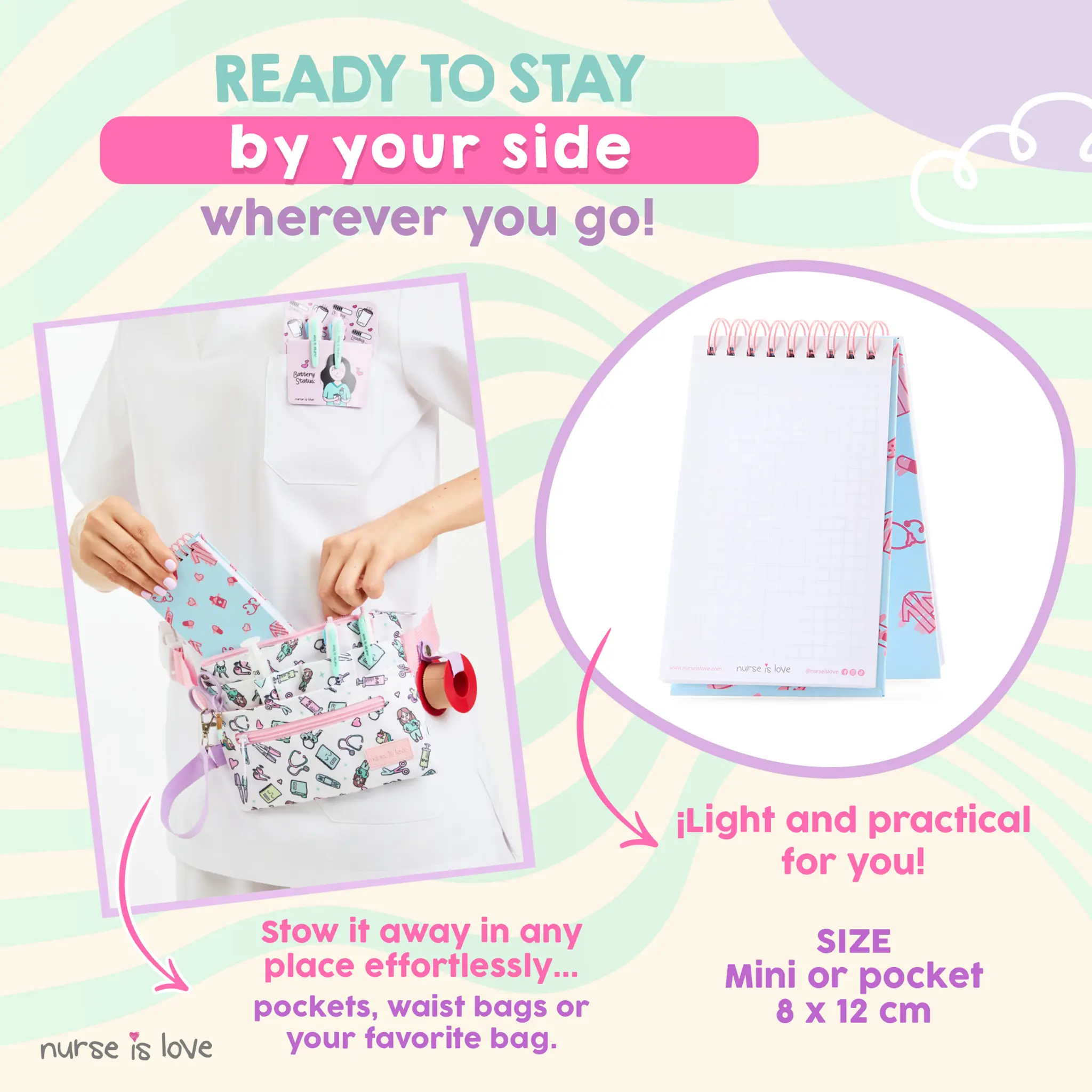 Mini Blue Nurse Notebook