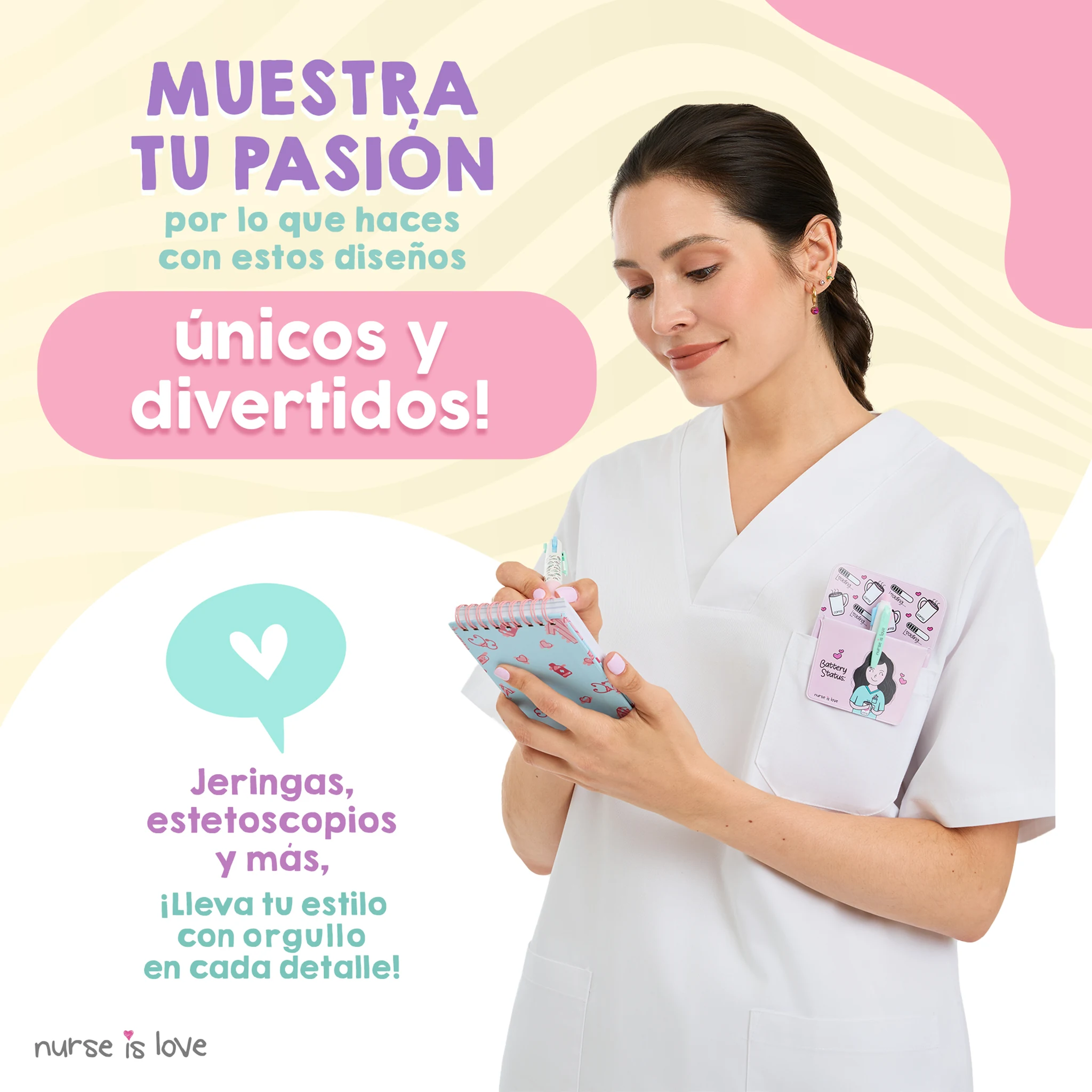 Cuaderno para Enfermeras Azul Mini
