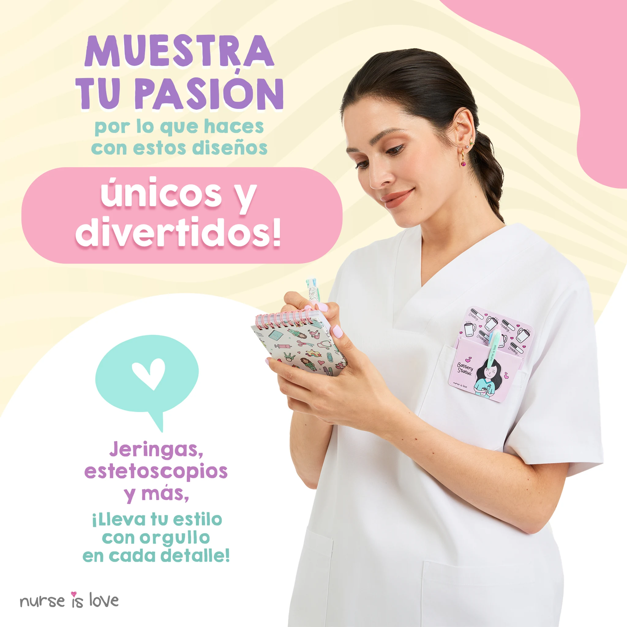 Cuaderno para Enfermeras Unicornios Mini
