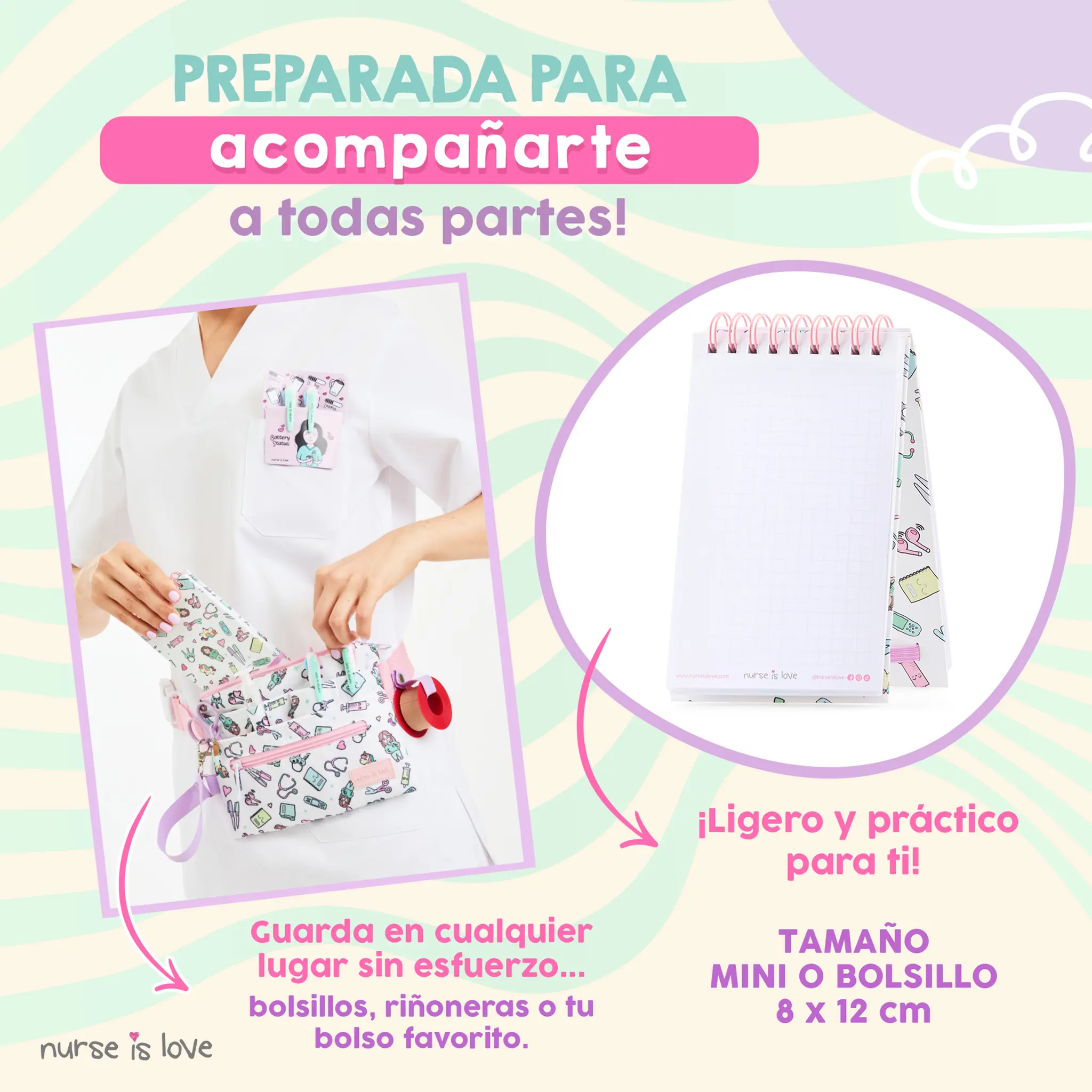Cuaderno para Enfermeras Unicornios Mini