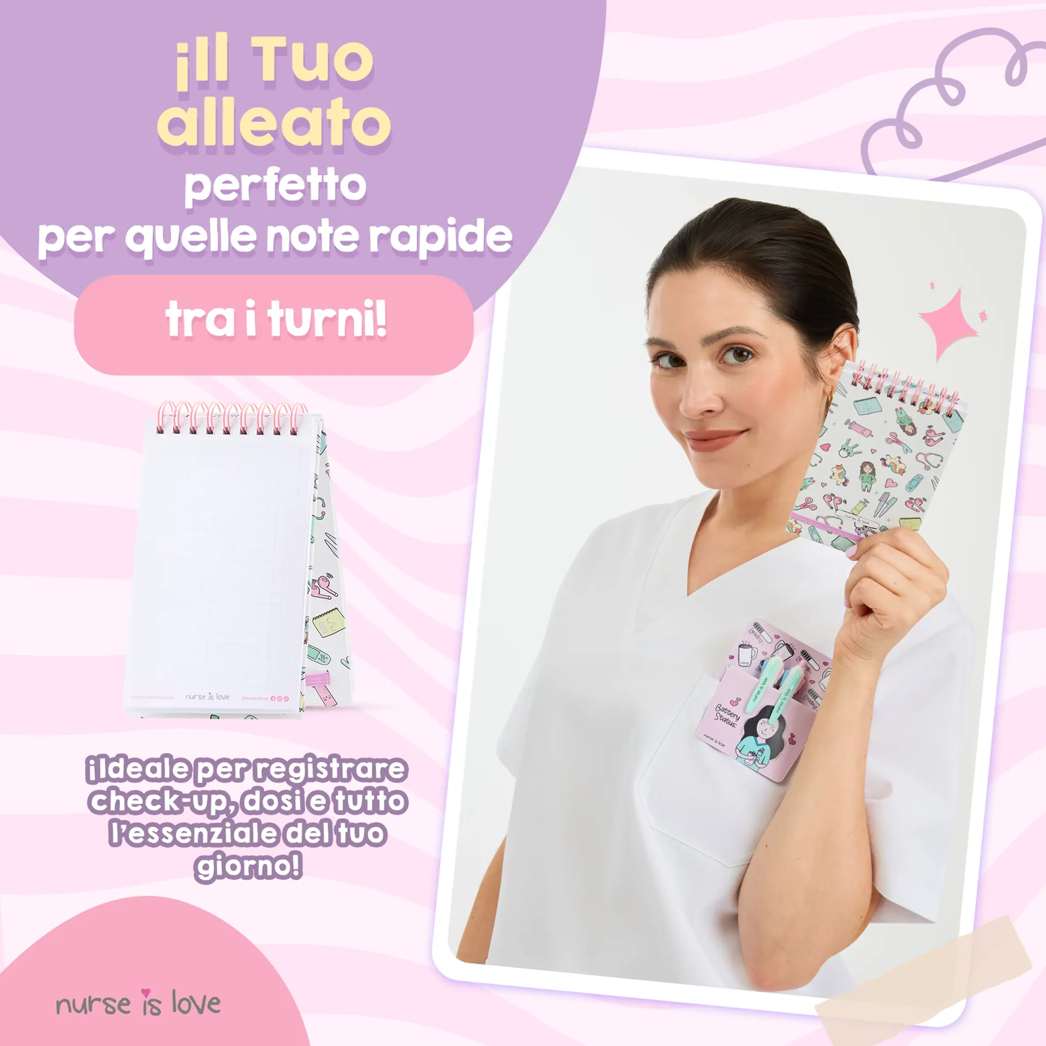 Quaderno per Infermiere Unicorni Mini
