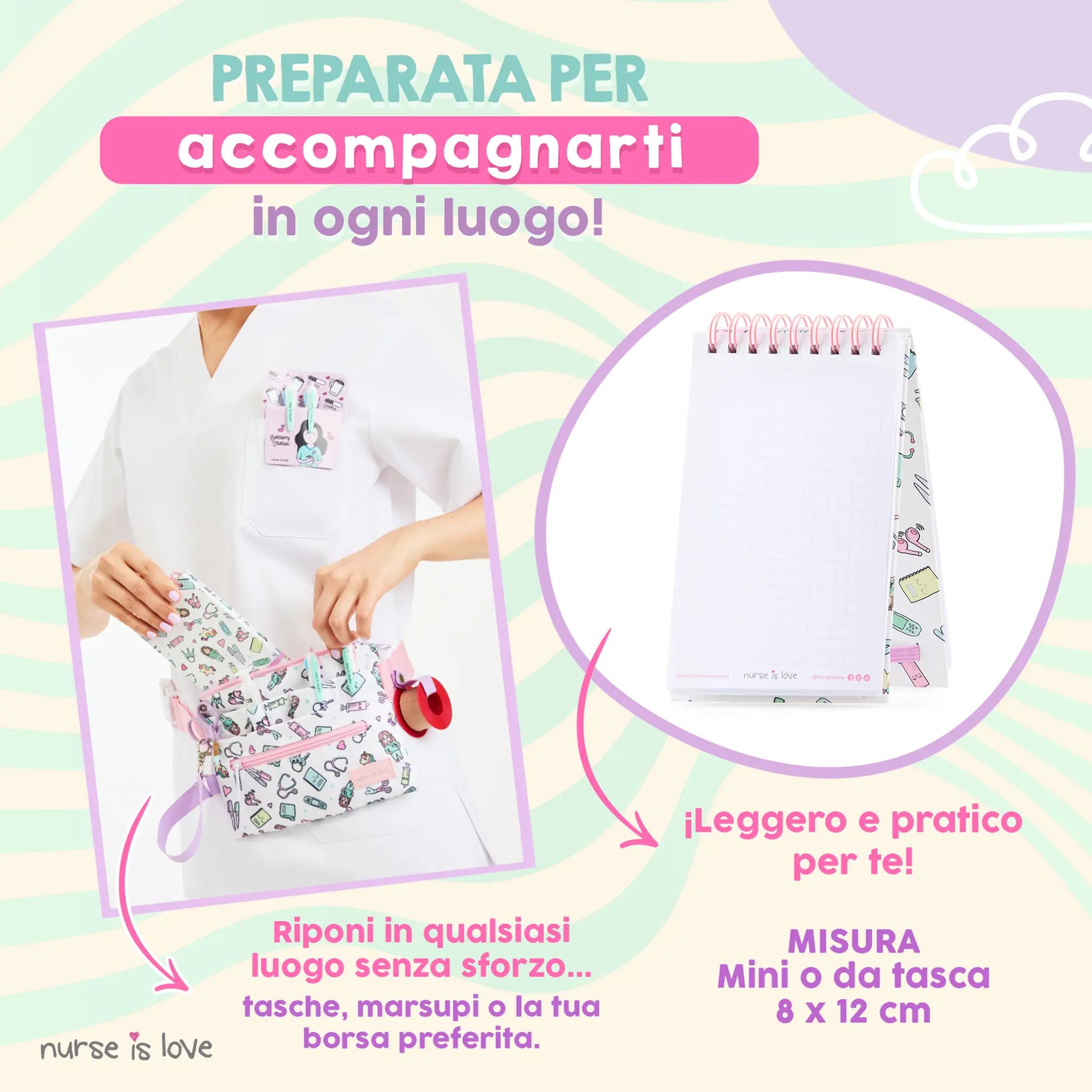 Quaderno per Infermiere Unicorni Mini