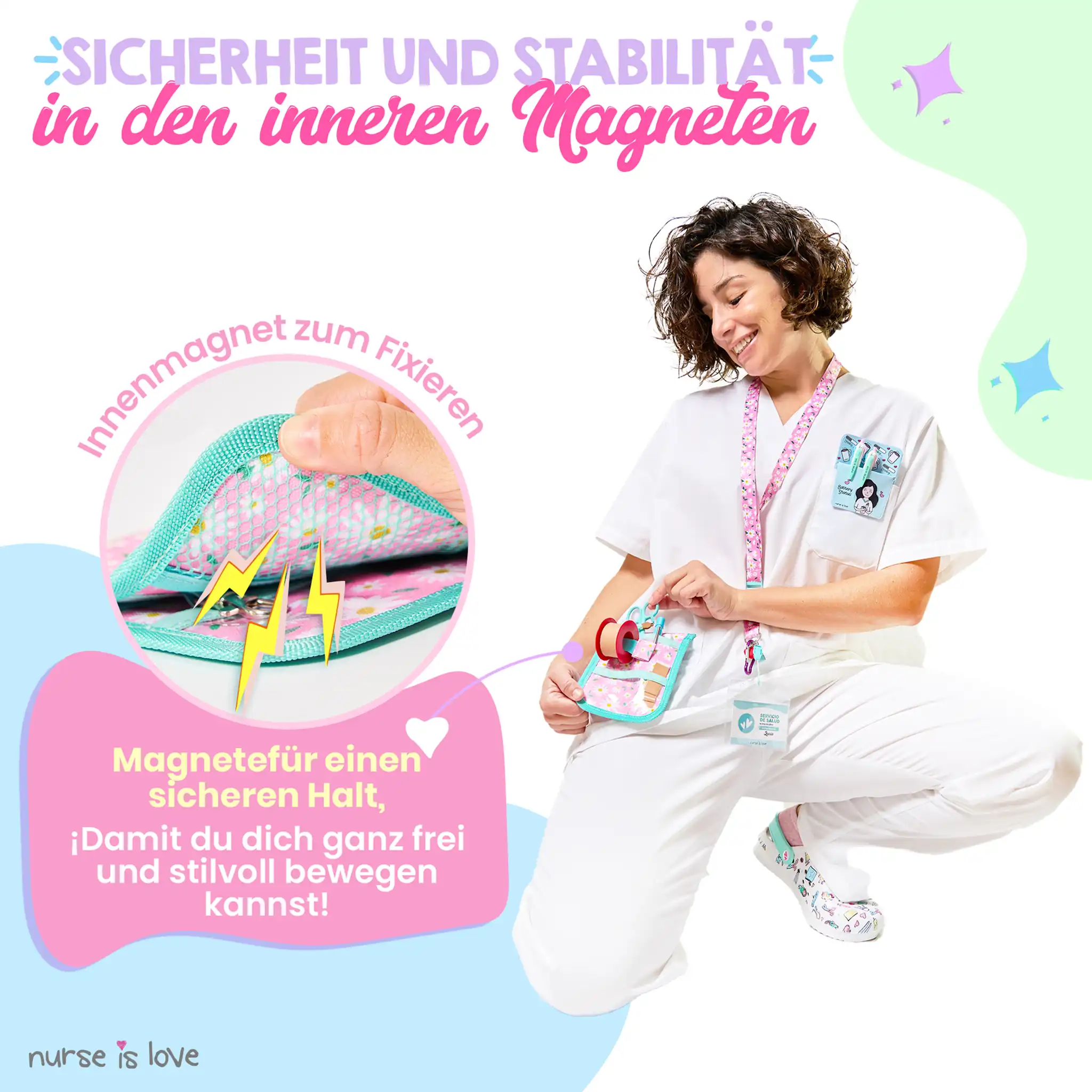 Aqua Gänseblümchen Taschenorganizer