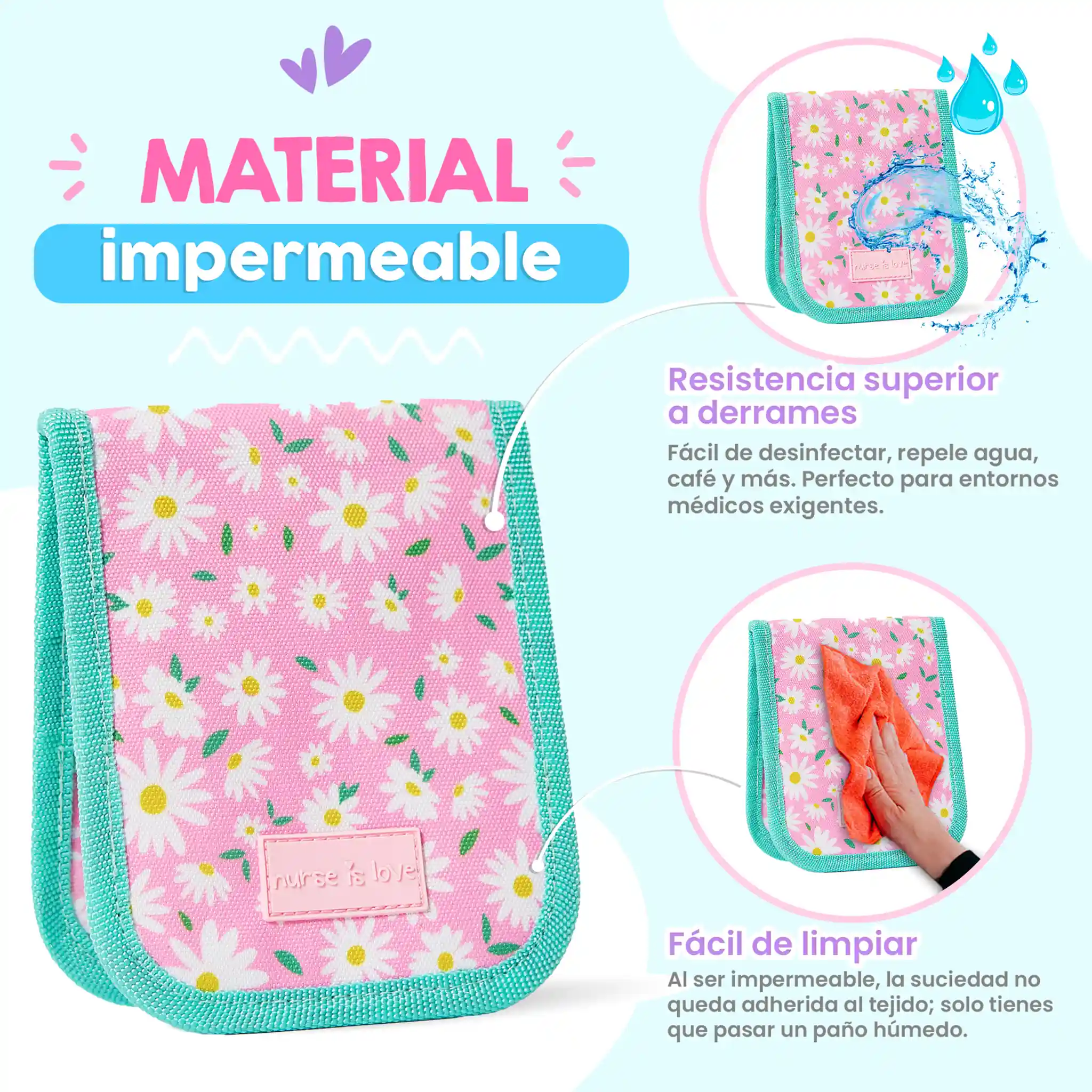 Organizador de Bolsillo Aqua Margaritas