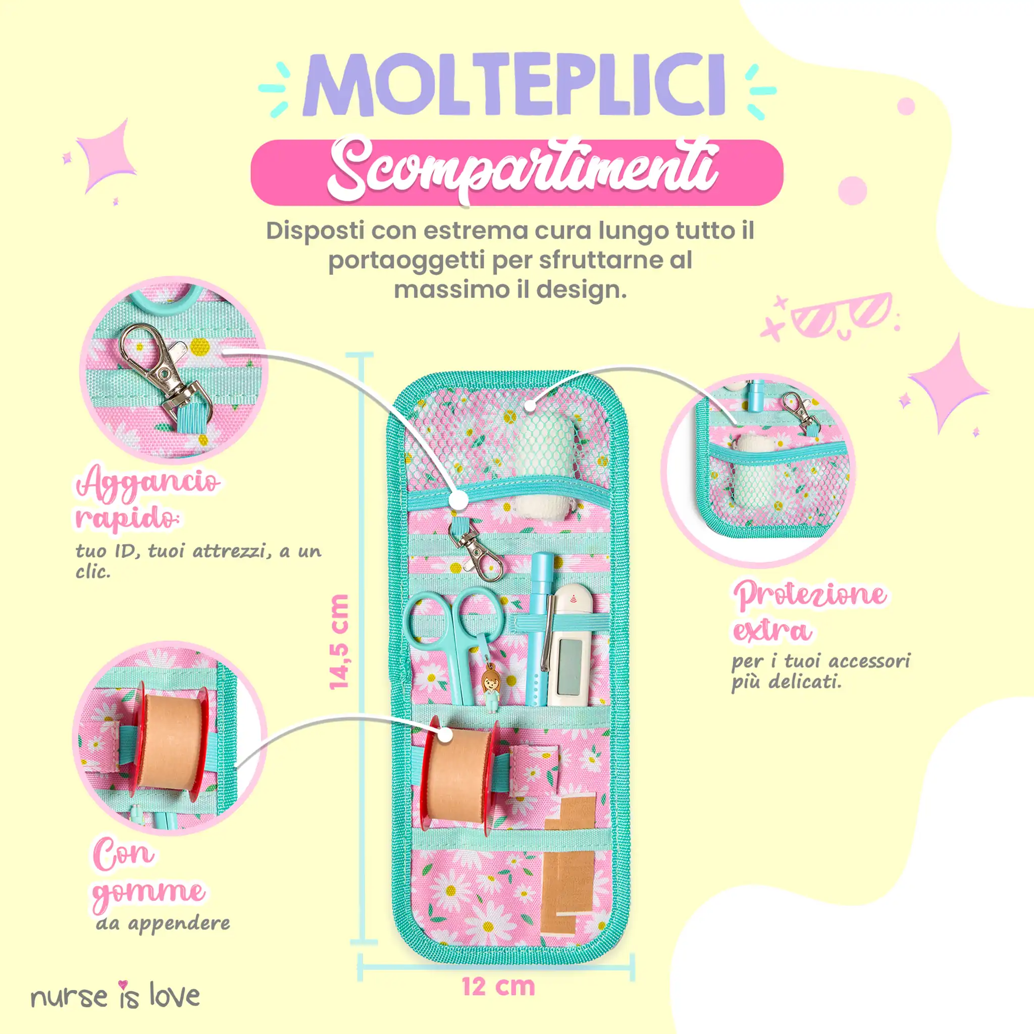 Organizzatore da Tasca Aqua Margherite