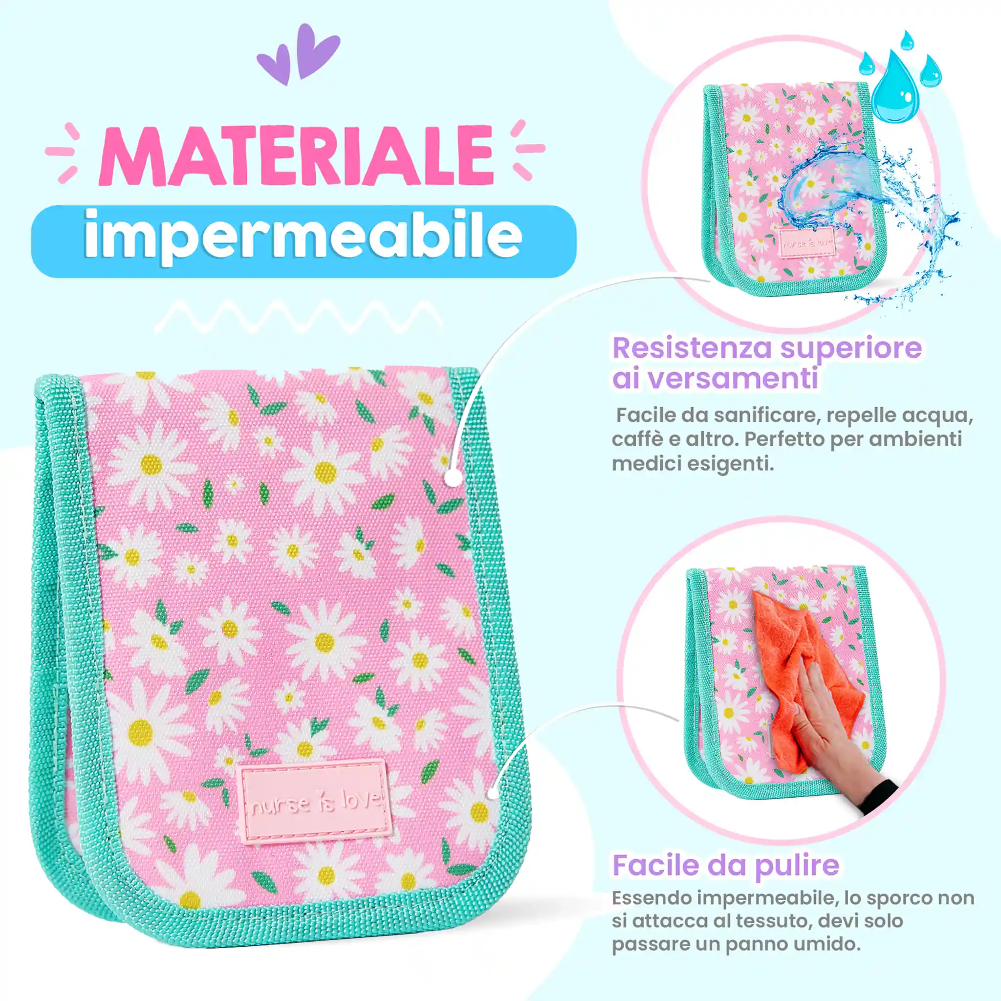 Organizzatore da Tasca Aqua Margherite