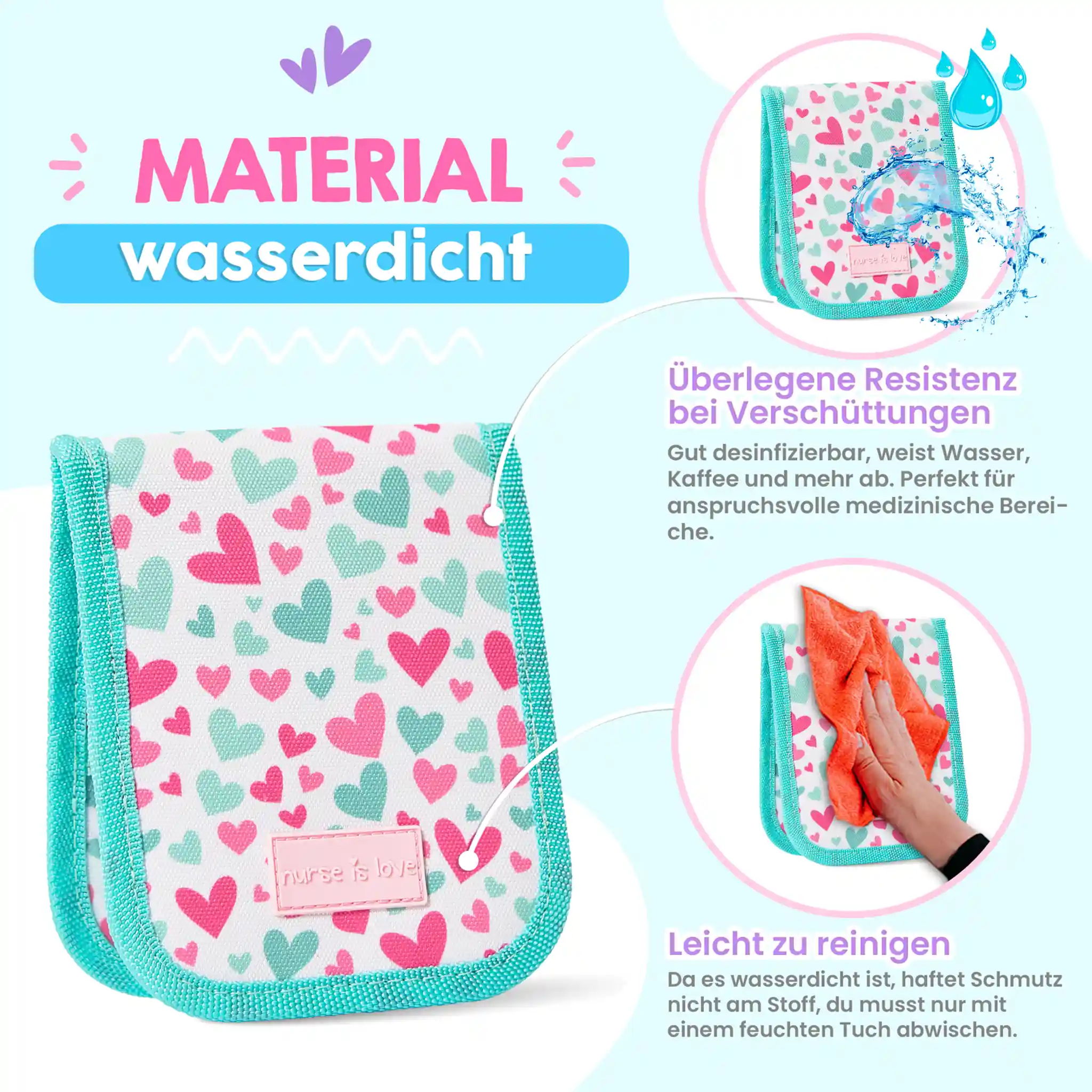 Aqua Herzen Taschenorganizer