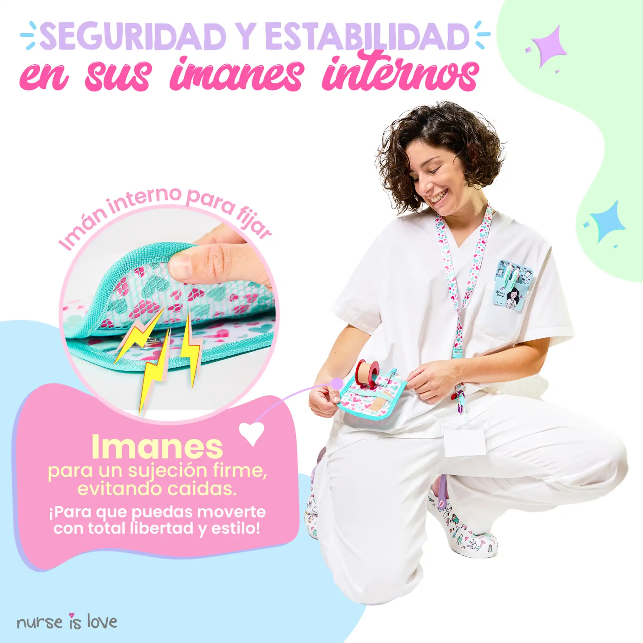 Organizador de Bolsillo Aqua Corazones