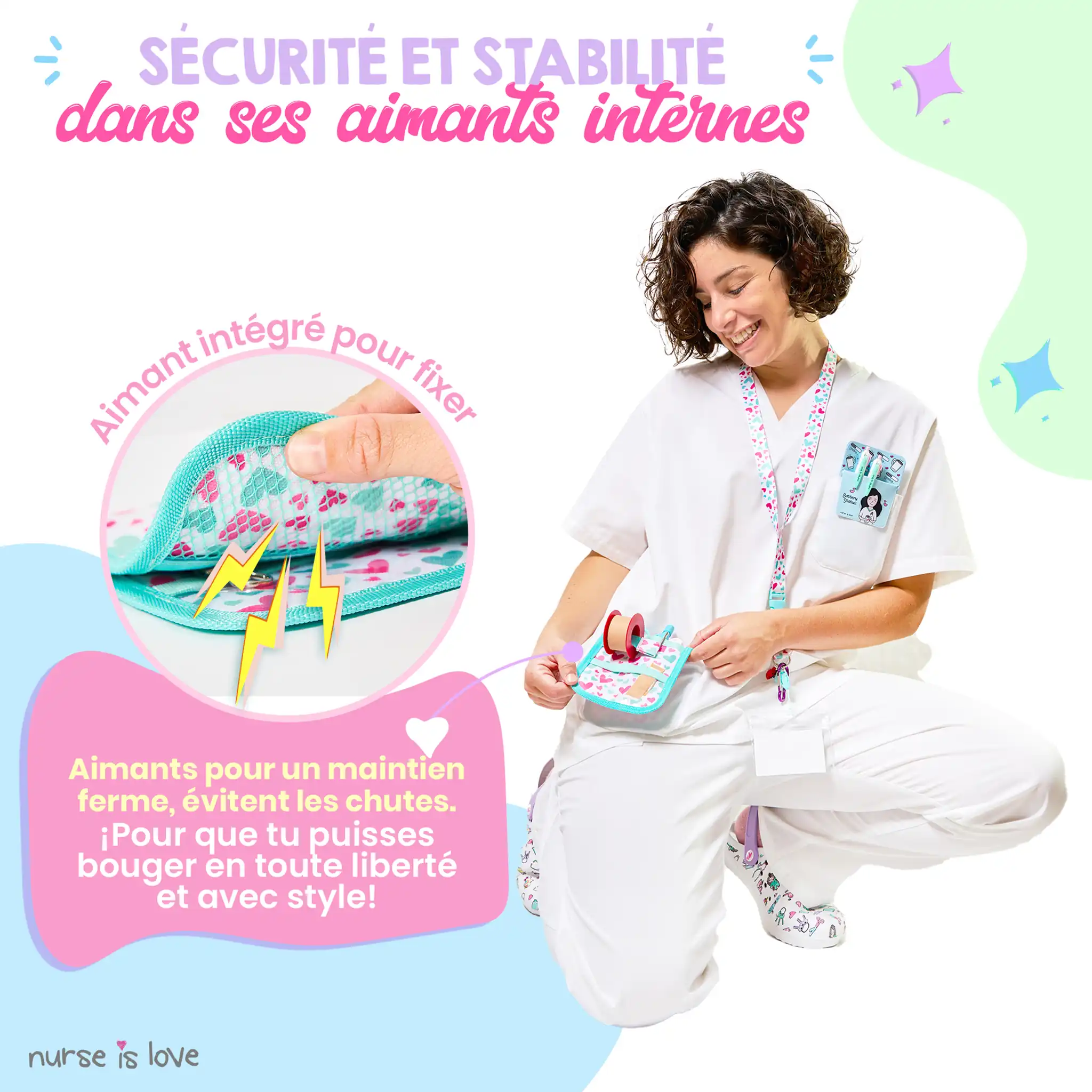 Organisateur de Poche Aqua Cœurs