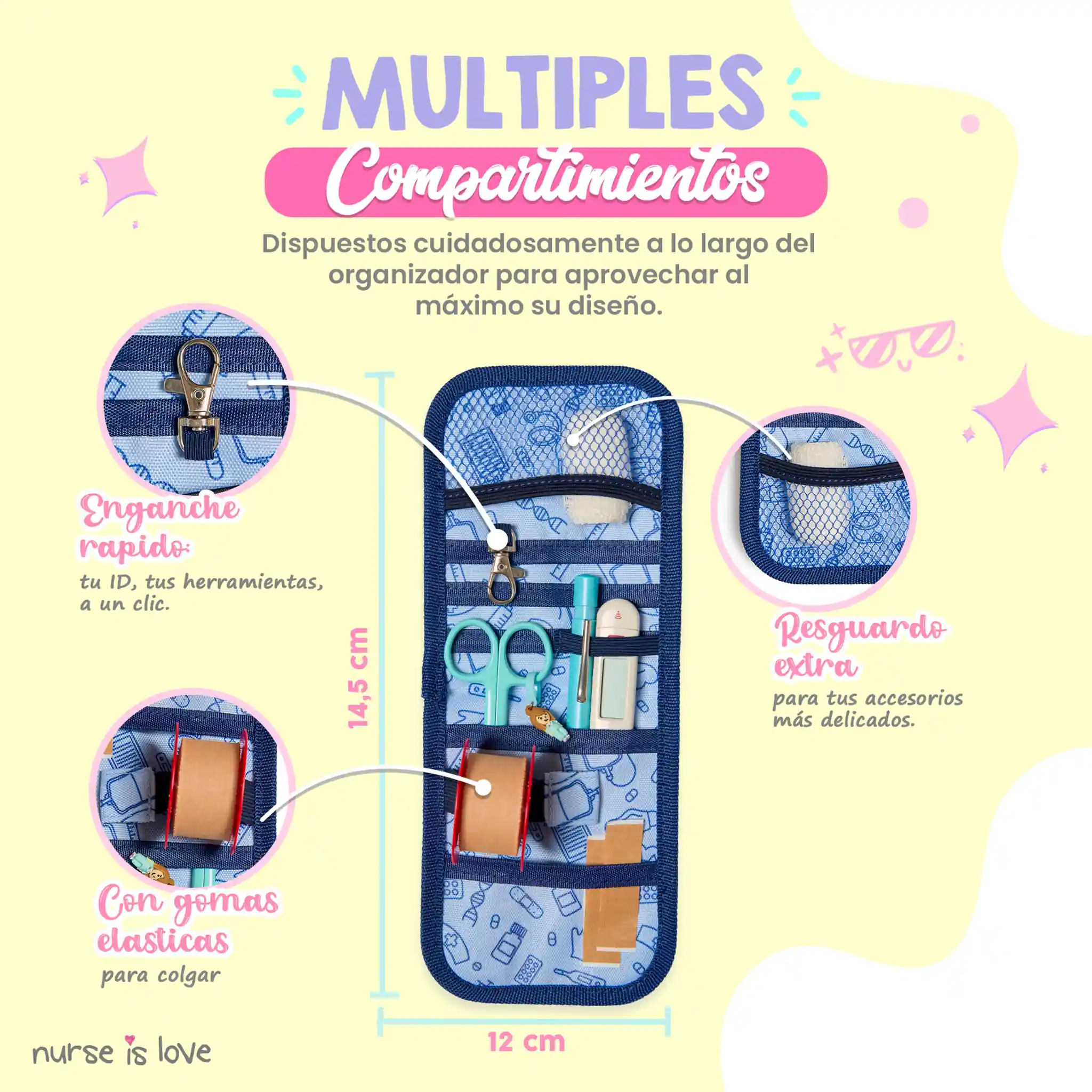 Organizador de Bolsillo Azul Navy