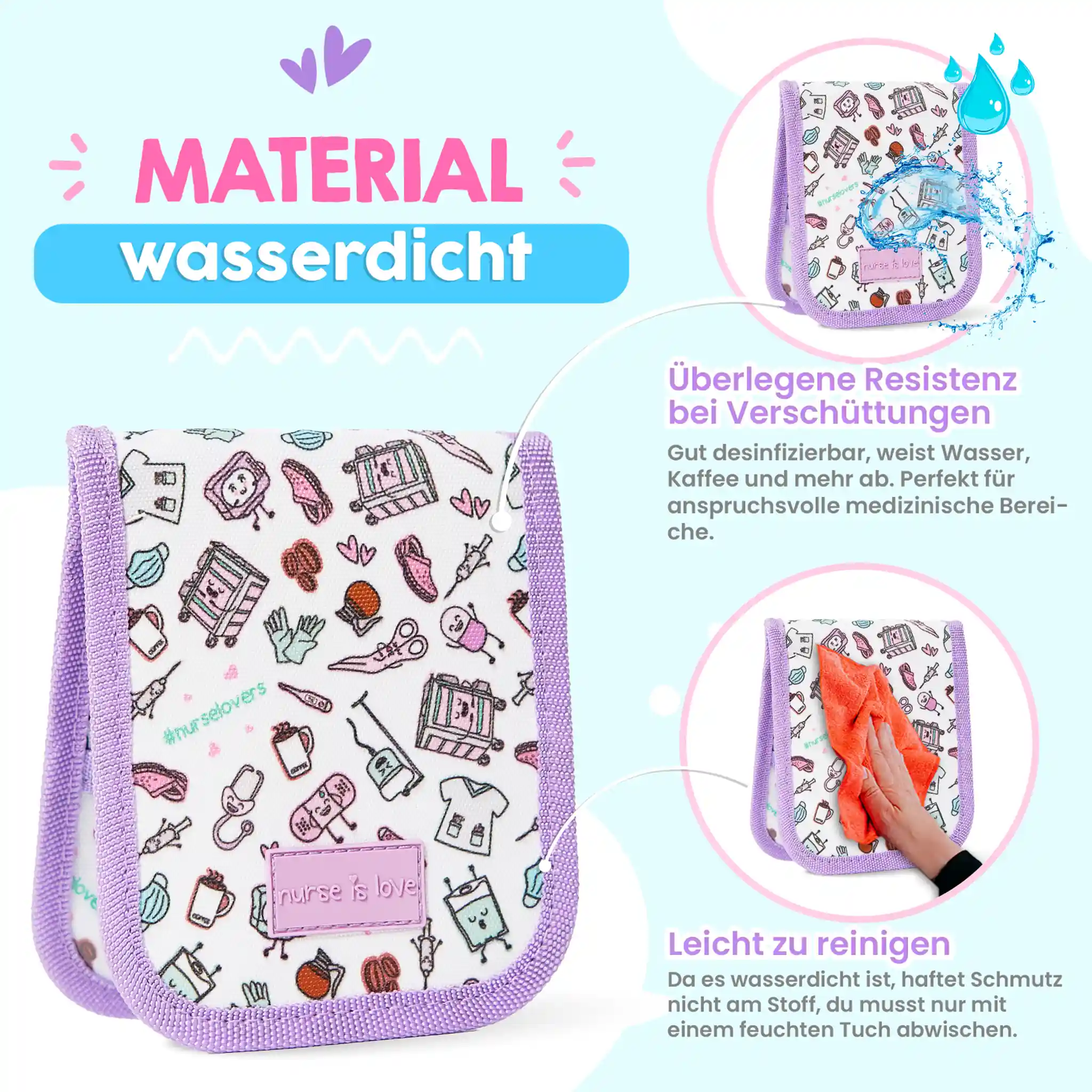 Lila Kaffee Taschenorganizer