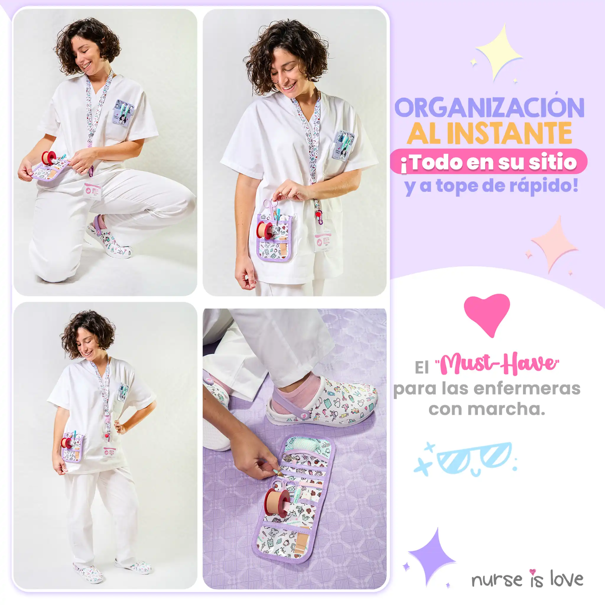 Organizador de Bolsillo Morado Café
