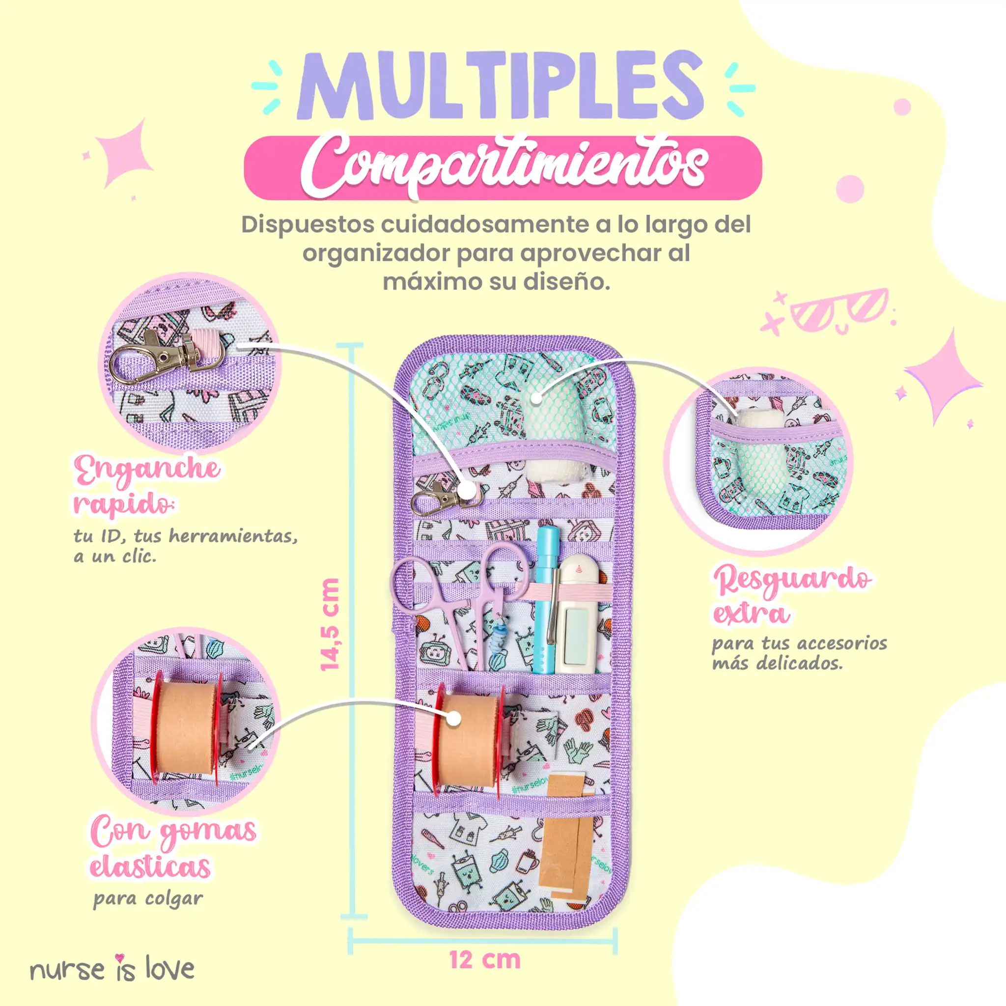 Organizador de Bolsillo Morado Café