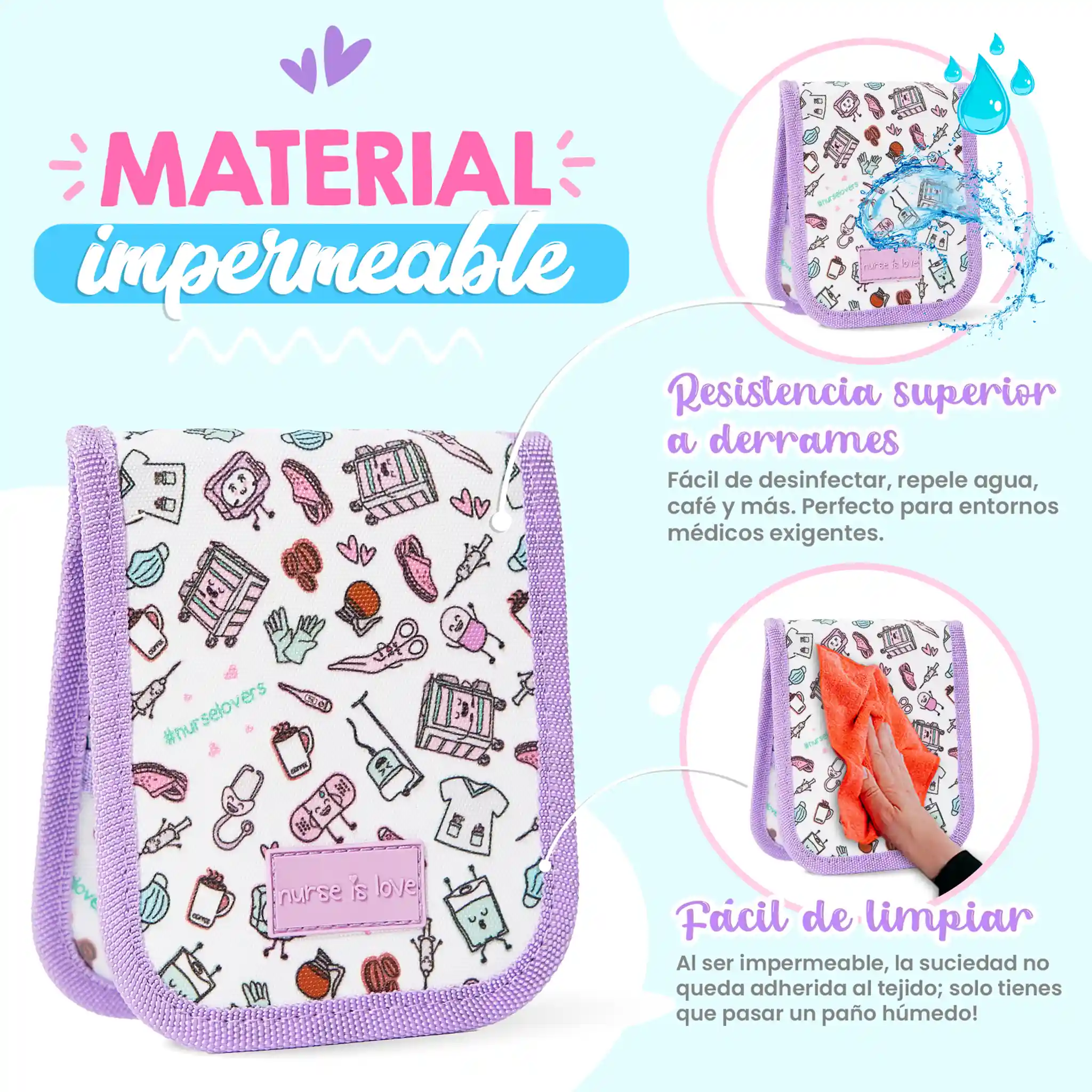 Organizador de Bolsillo Morado Café