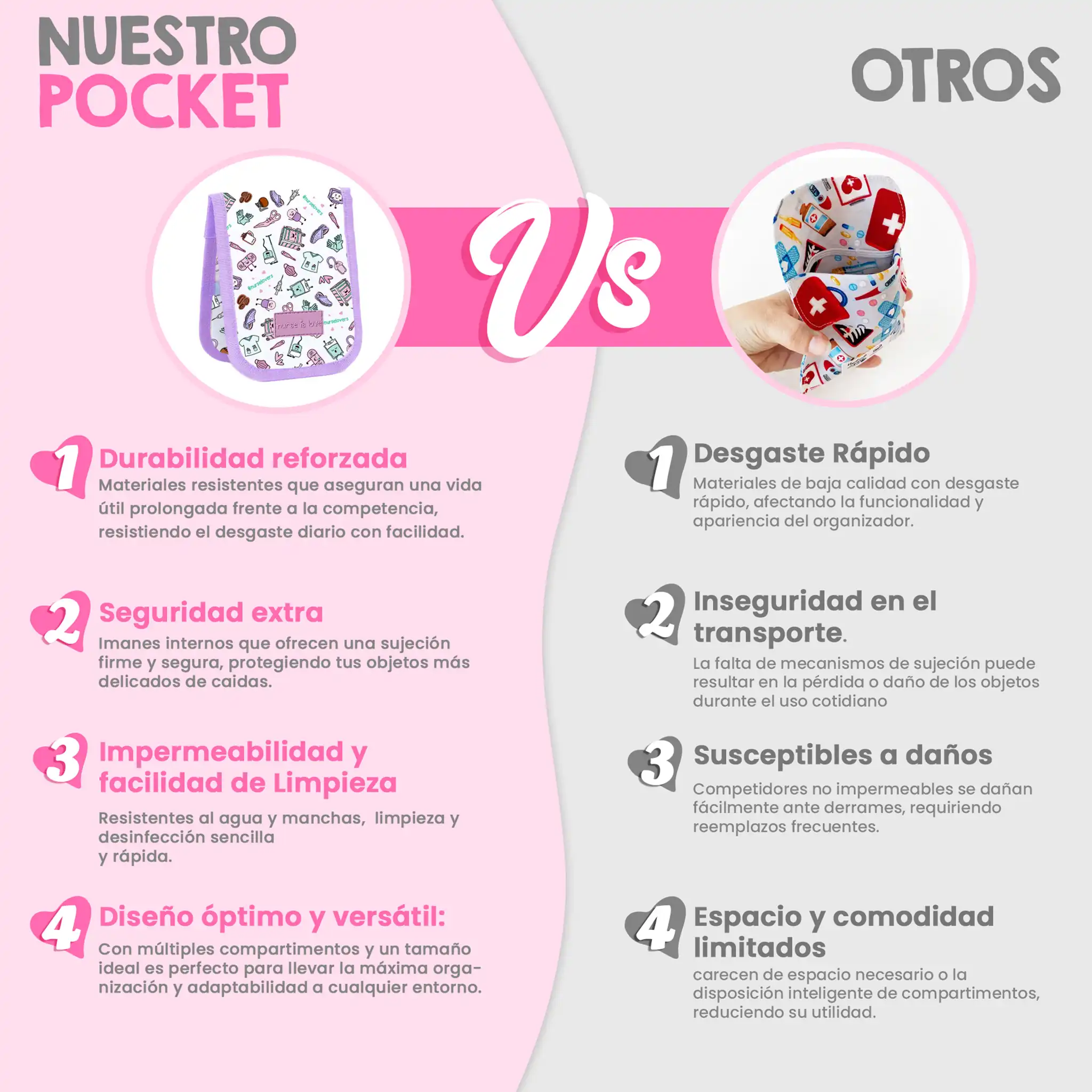 Organizador de Bolsillo Morado Café