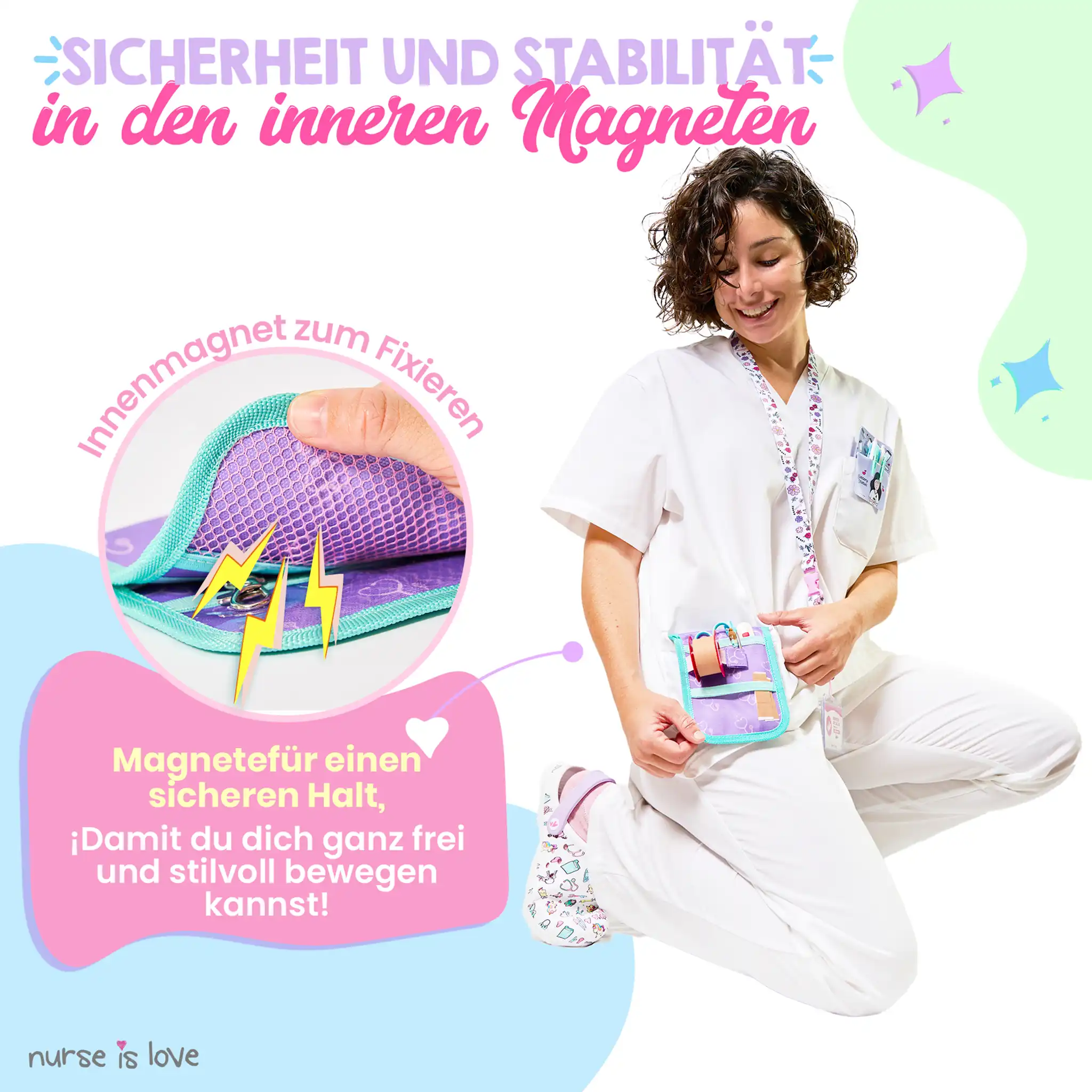 Lila Stethoskop Taschenorganizer