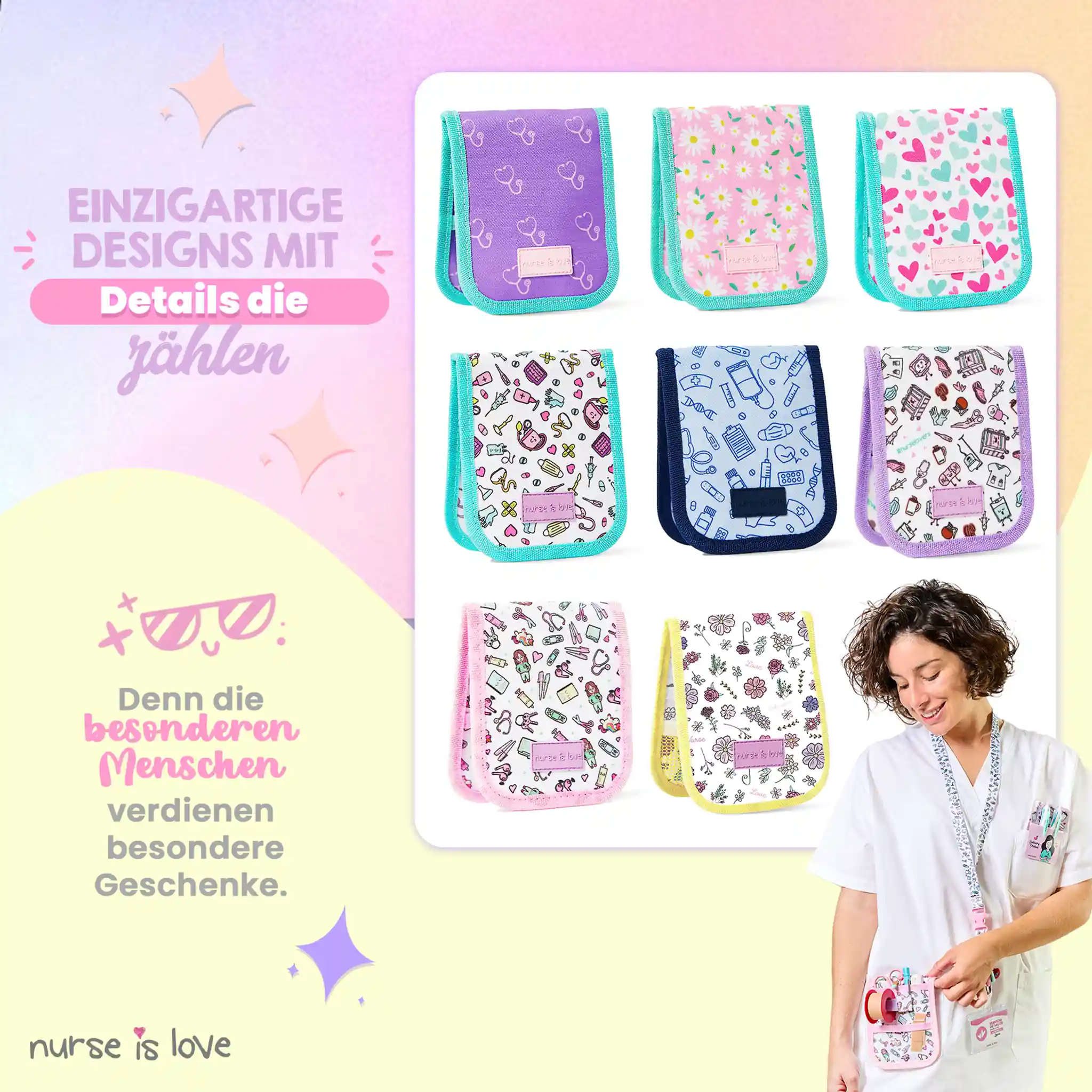 Lila Stethoskop Taschenorganizer