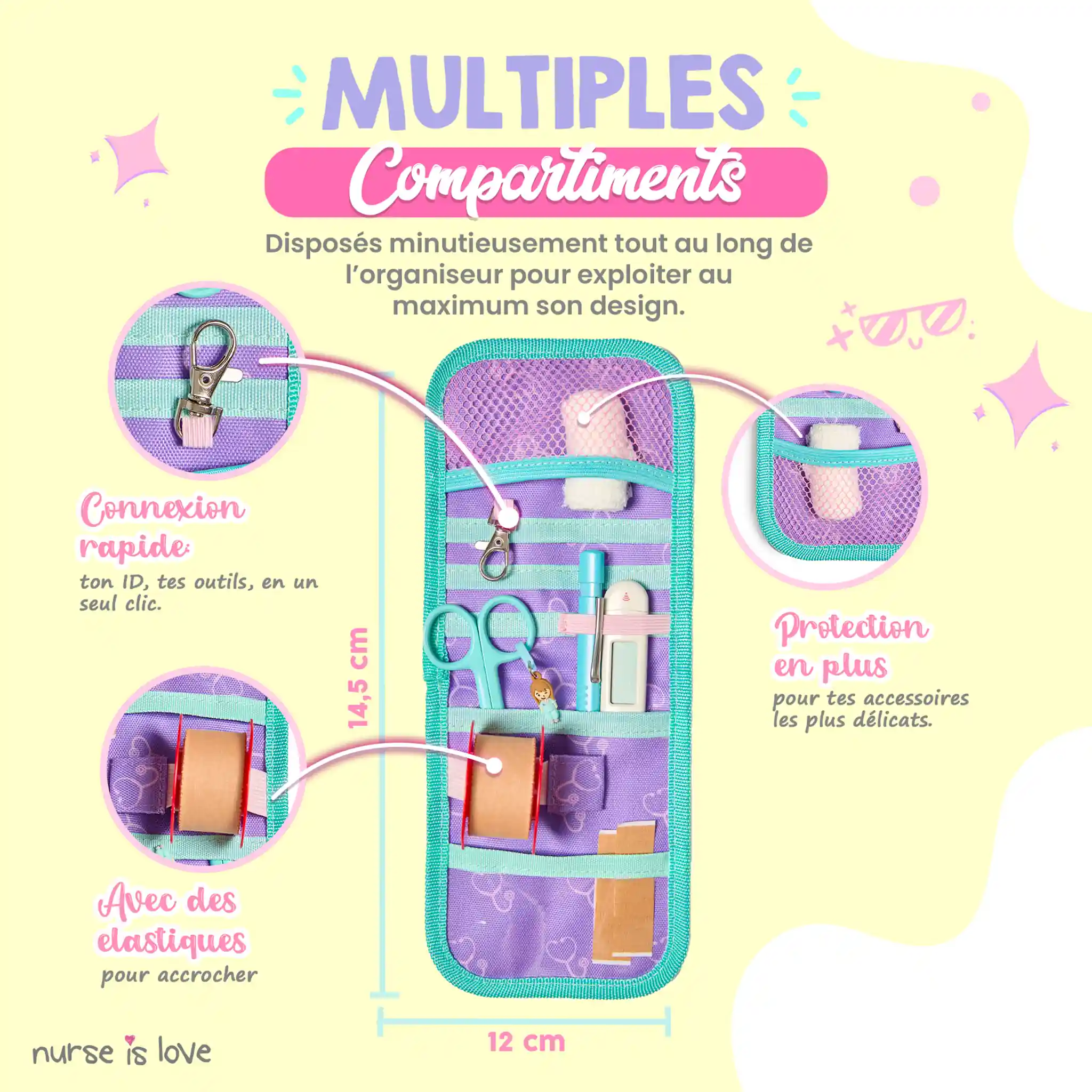 Organisateur de Poche Violet Stéthoscopes