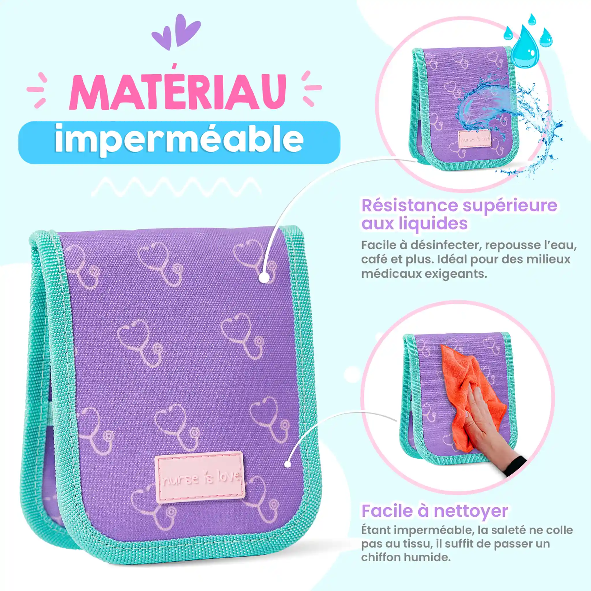 Organisateur de Poche Violet Stéthoscopes