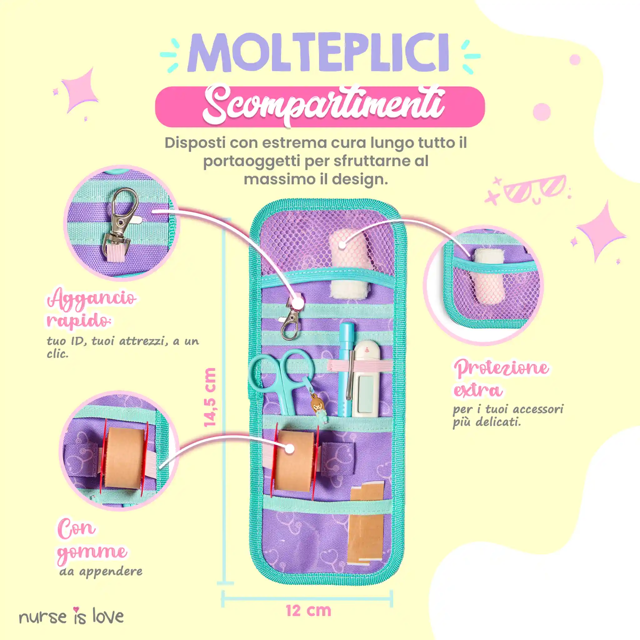 Organizzatore da Tasca Viola Estetoscopio