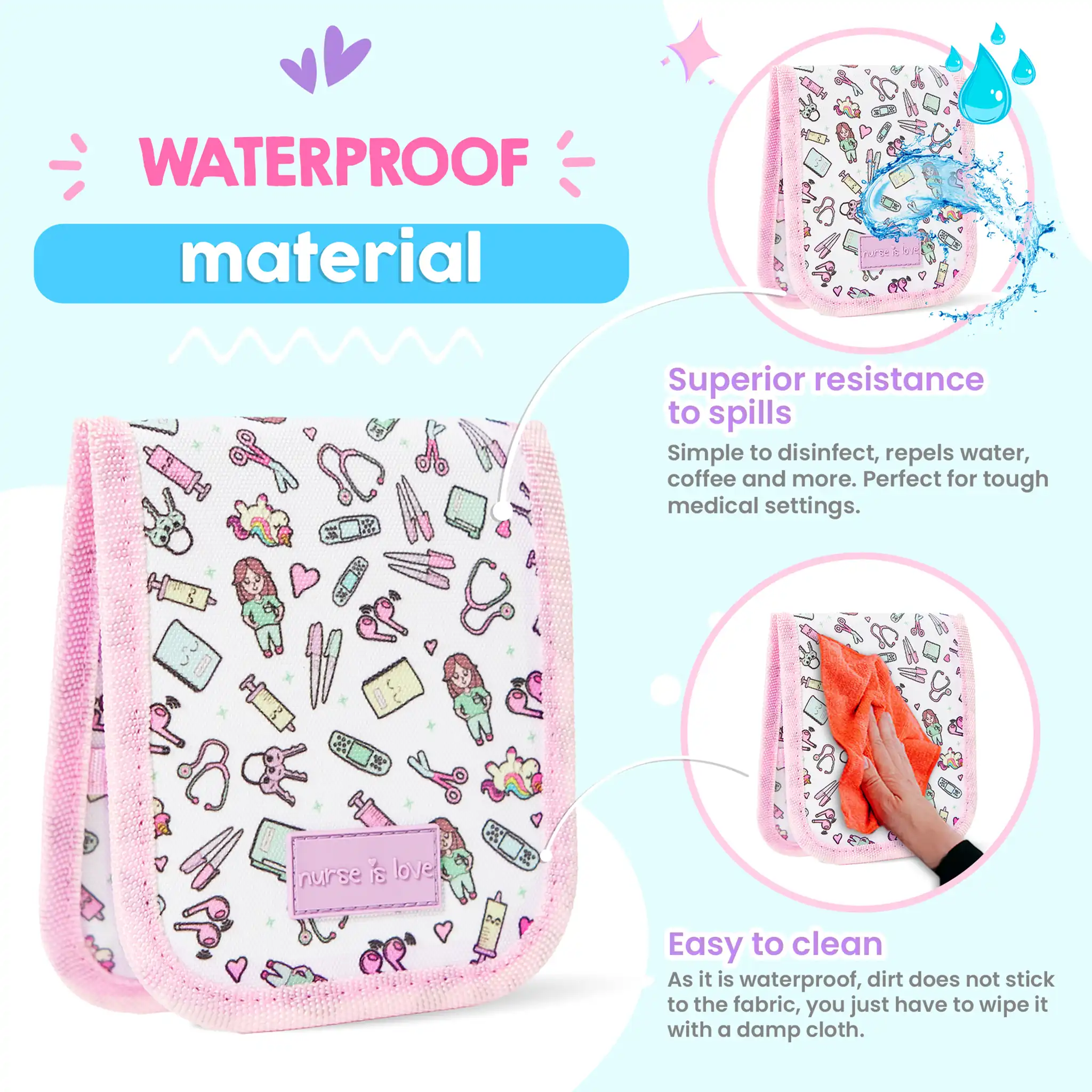 Pink Unicorn Pocket Organizer