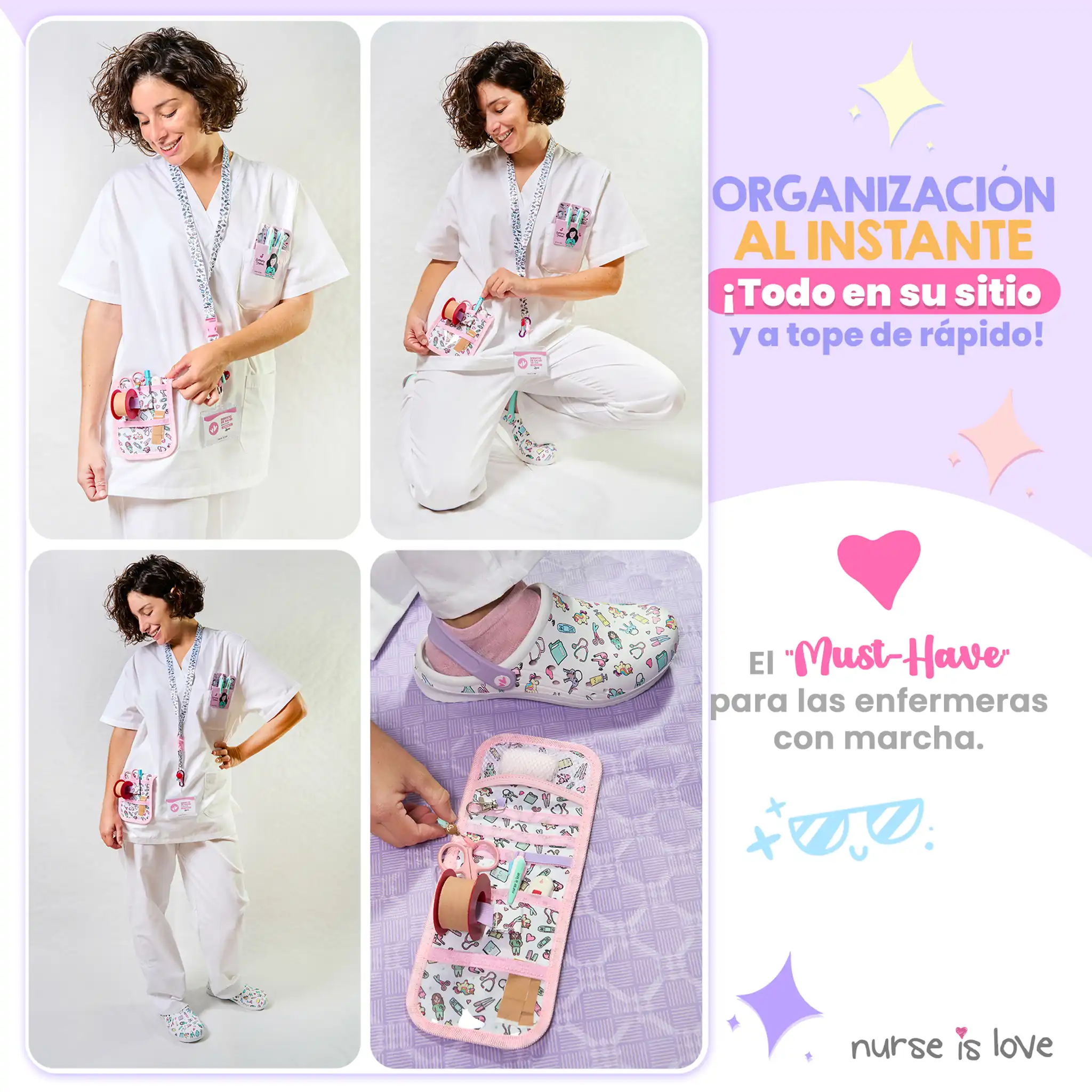 Organizador de Bolsillo Rosa Unicornio