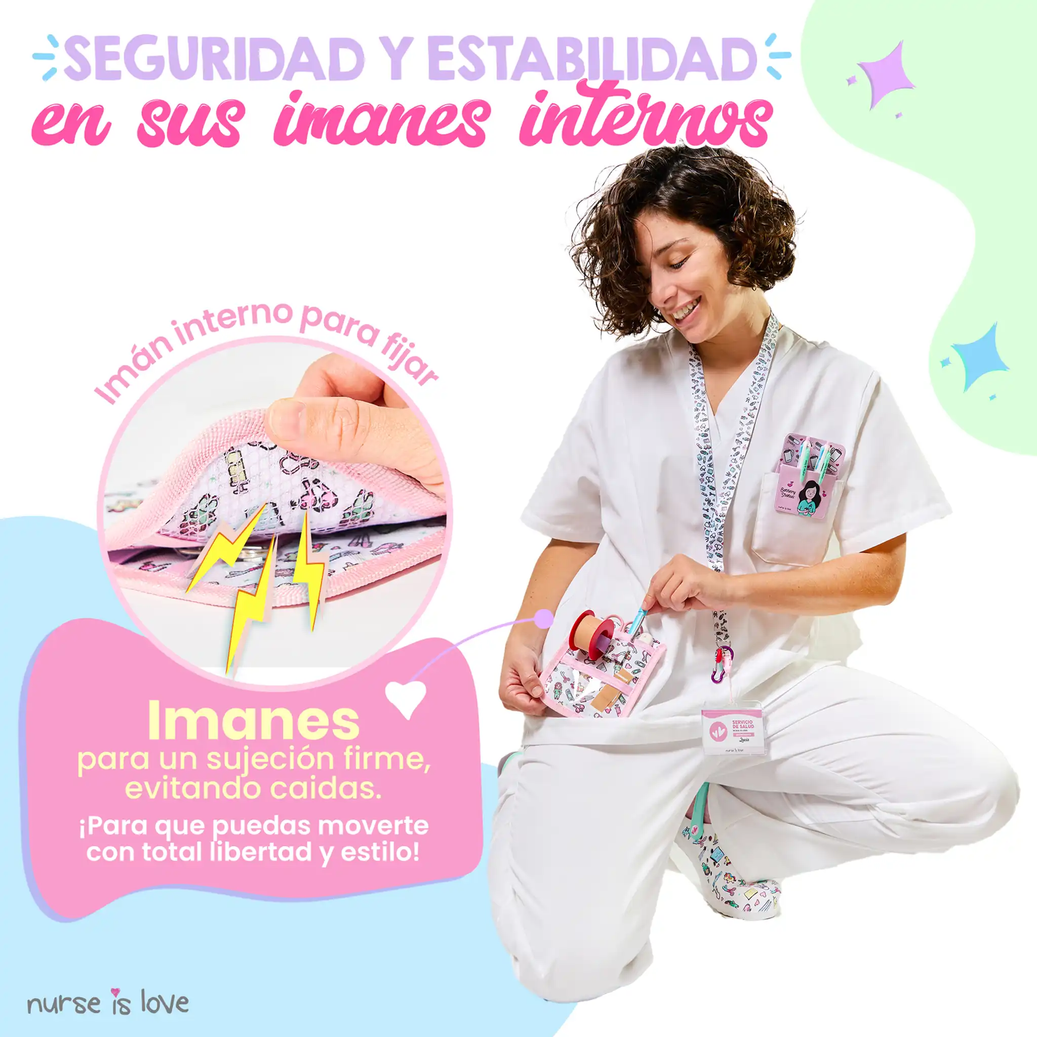 Organizador de Bolsillo Rosa Unicornio