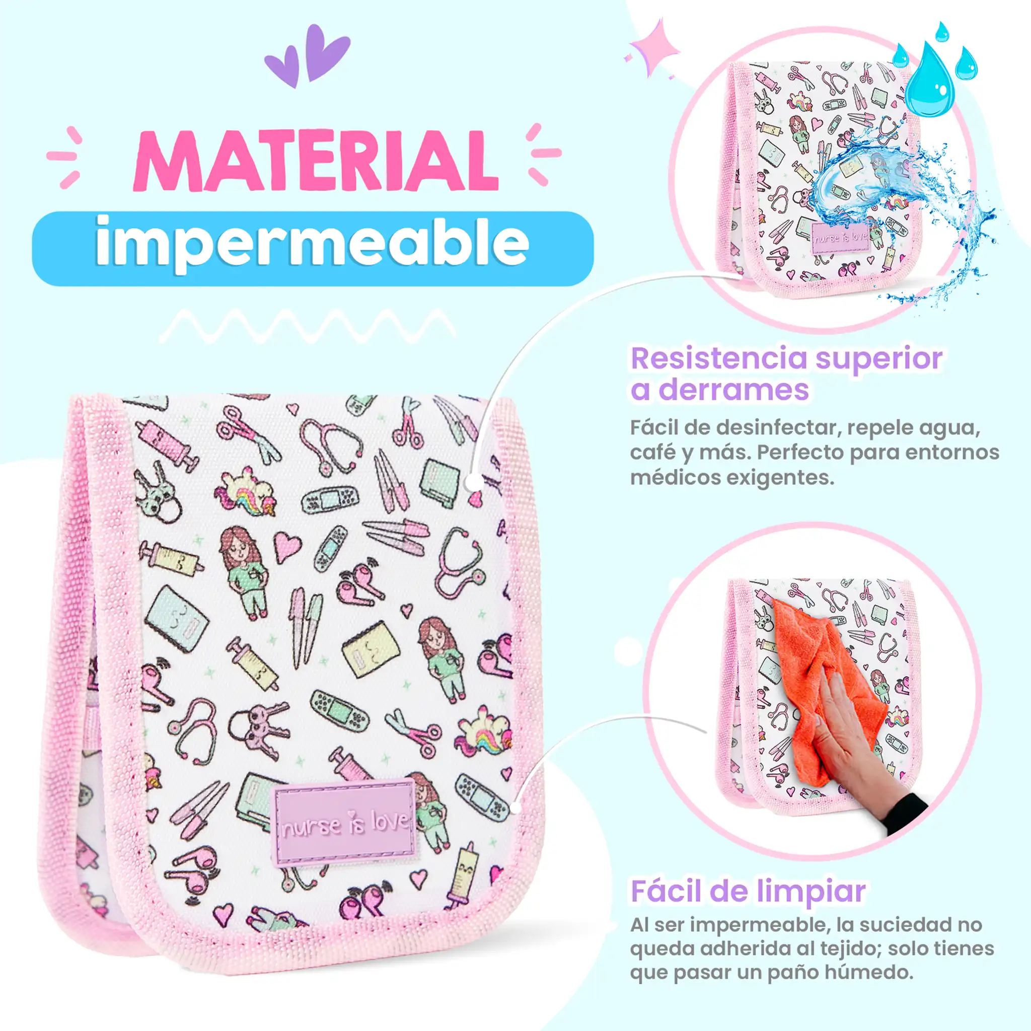 Organizador de Bolsillo Rosa Unicornio