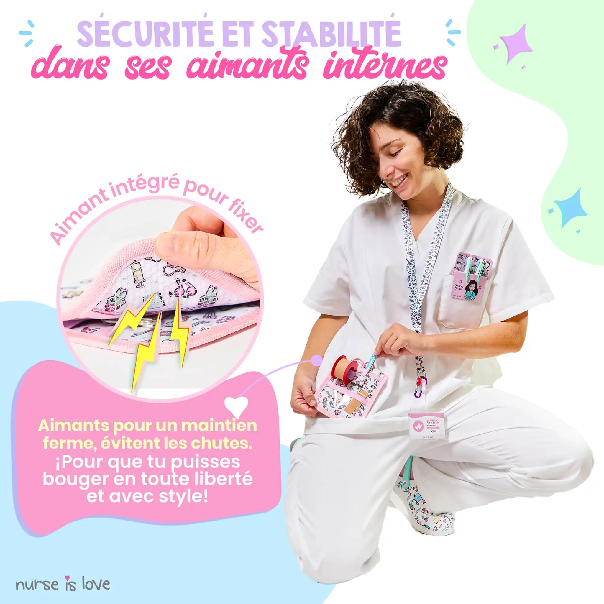Organisateur de Poche Rose Licorne