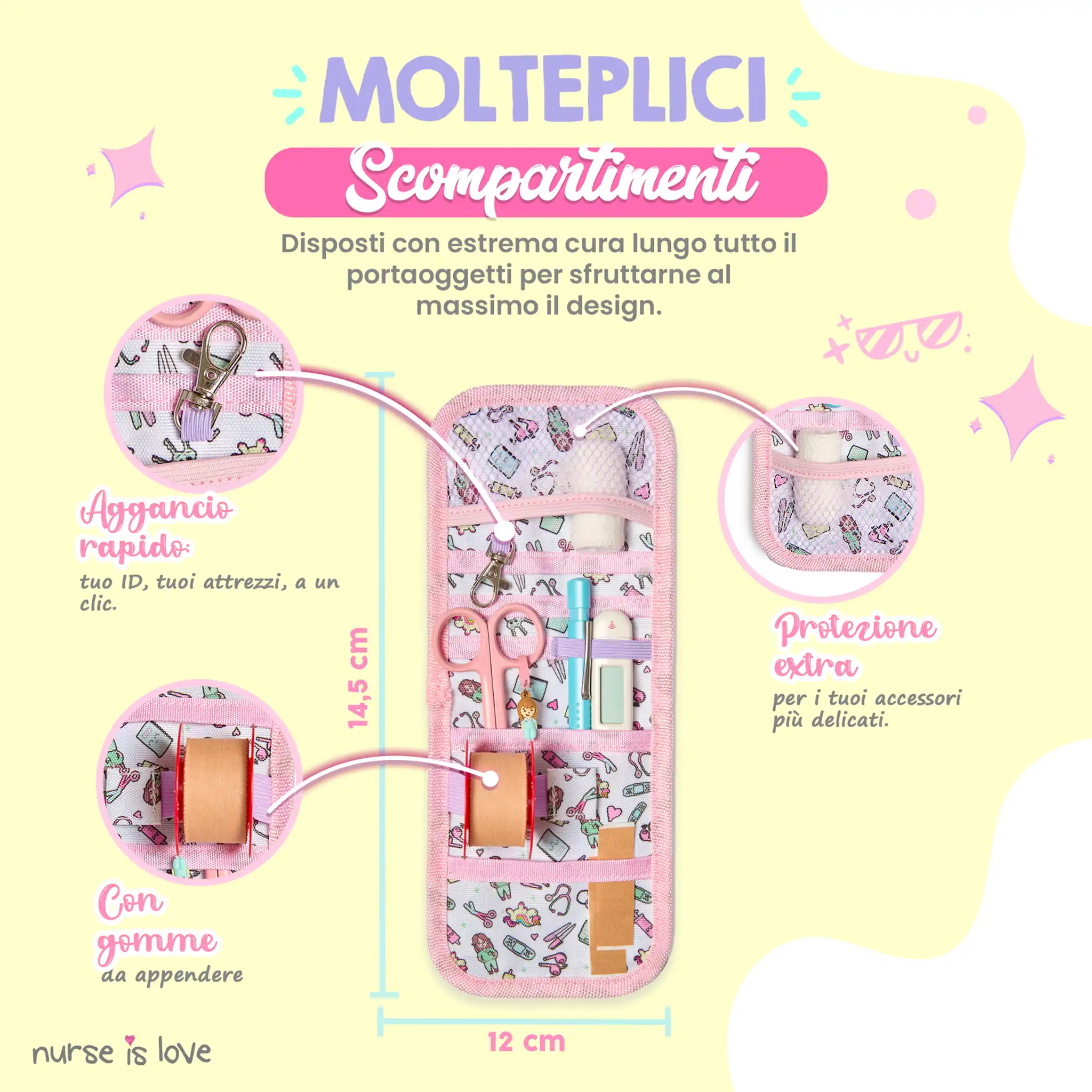 Organizzatore da Tasca Rosa Unicorni